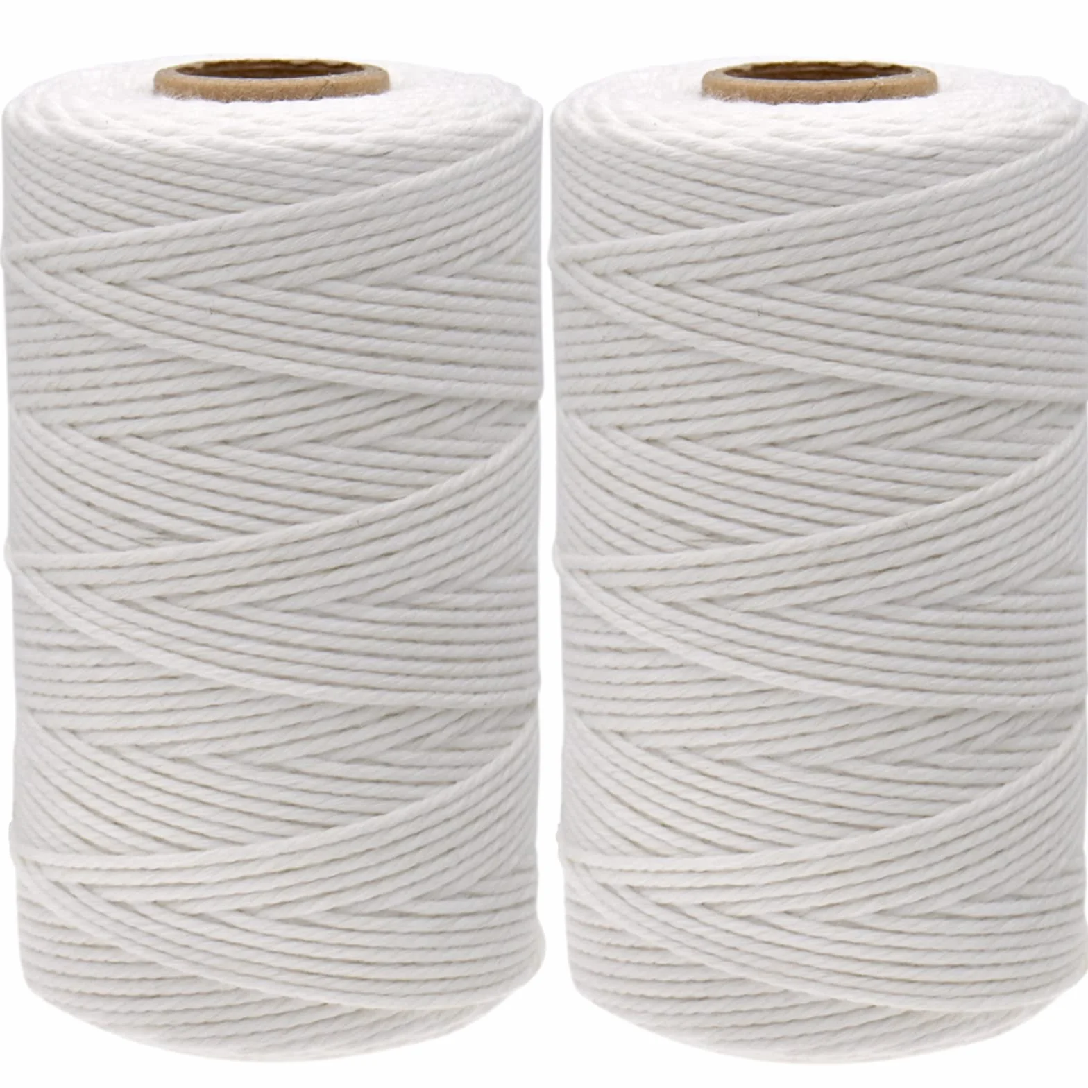 G2PLUS Biały Sznurek Bawełniany Do Wiązania Piekarza - 2 x 100 m, 2 mm - Idealny Do Majsterkowania, Dekoracji, DIY, Rzemiosła Artystycznego i Prac Ogrodowych