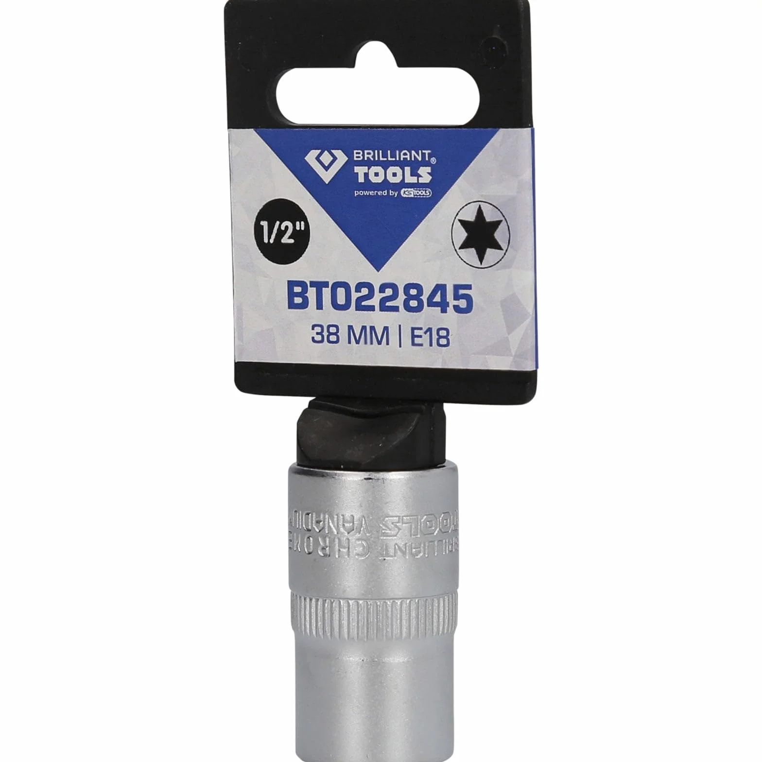 BRILLIANT TOOLS BT022845 1/2" Torx-E-Nasadka, E18 [Powered by KS TOOLS]