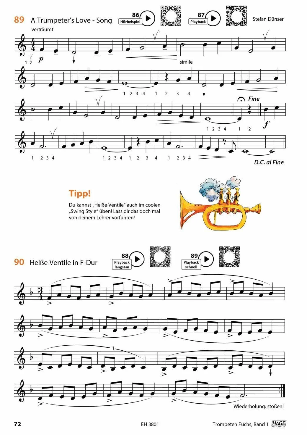 Trompeten Fuchs Band 1: Die geniale und spaßige Trompetenschule. Auch geeignet für Flügelhorn, Kornett oder Tenorhorn