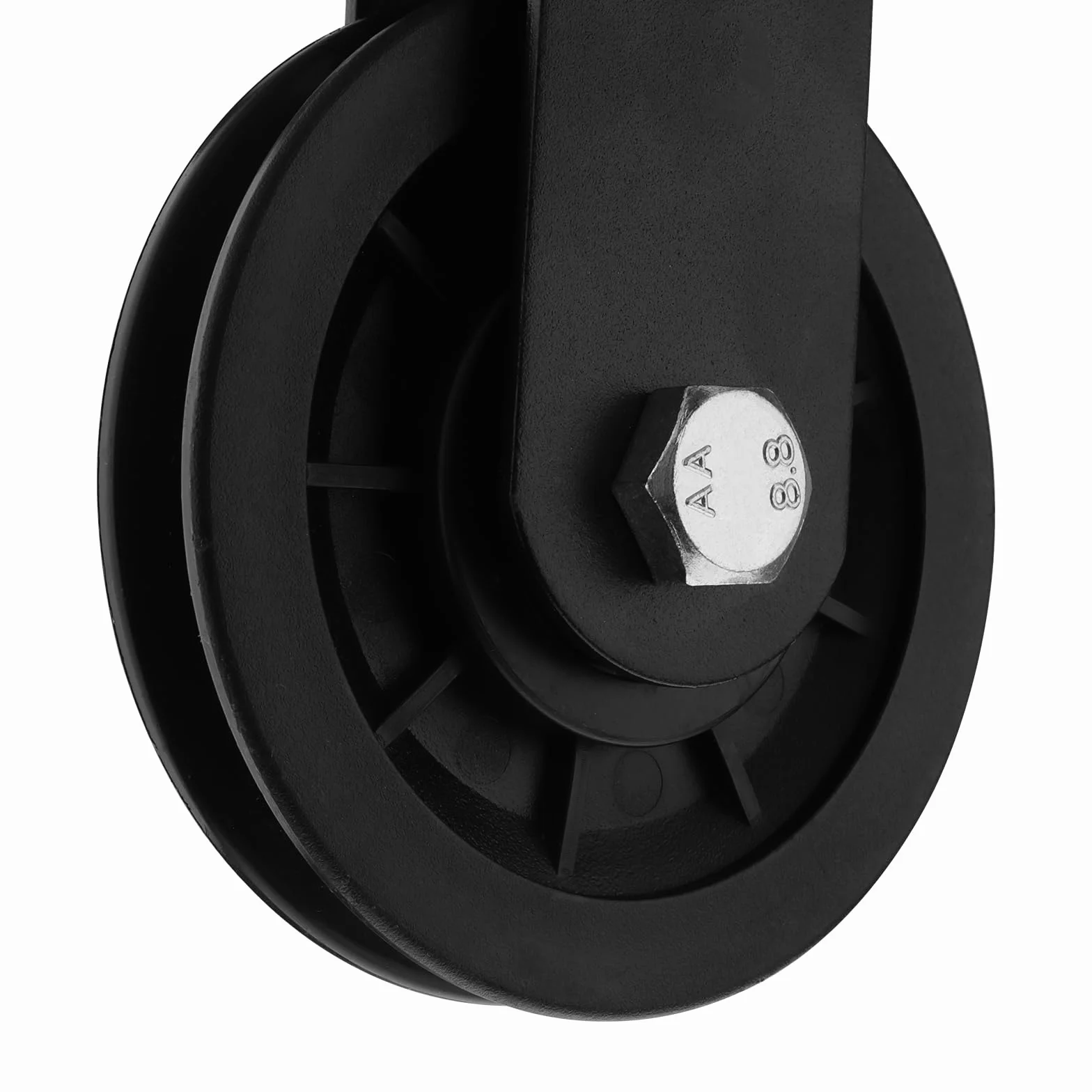 2 sztuki rolki linowe z uchwytem mocuj?cym w kszta?cie litery U, 155 mm, kabel 360°, rolka zwrotna z karabi?czykiem do akcesoriów do hu?tawek, linki do prania, podci?gania, dr??ek do