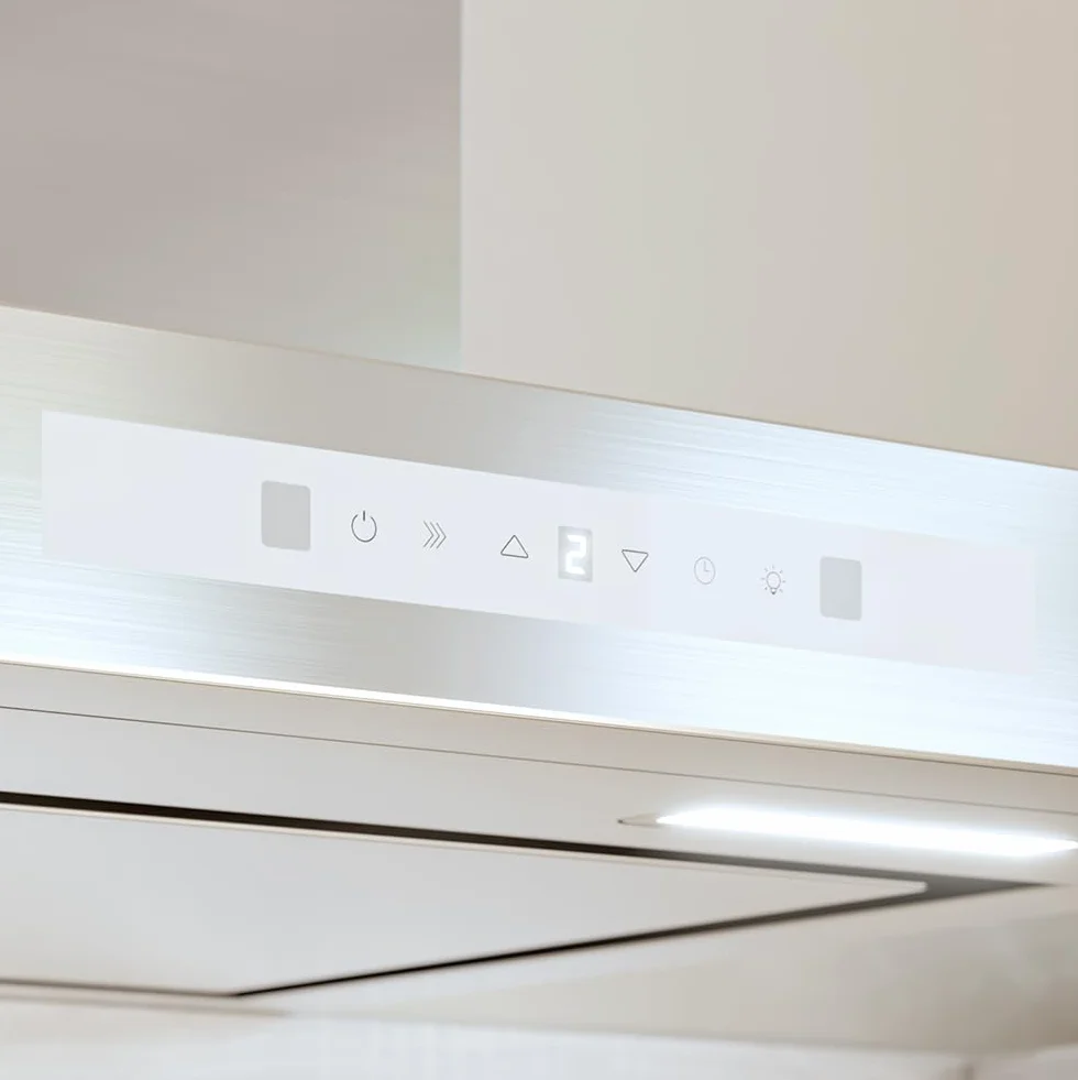 Cecotec Okap kuchenny 90 cm Bolero Flux TT 608000 A++ 210 W stal nierdzewna przepływ powietrza 800 m3/h Touch LED