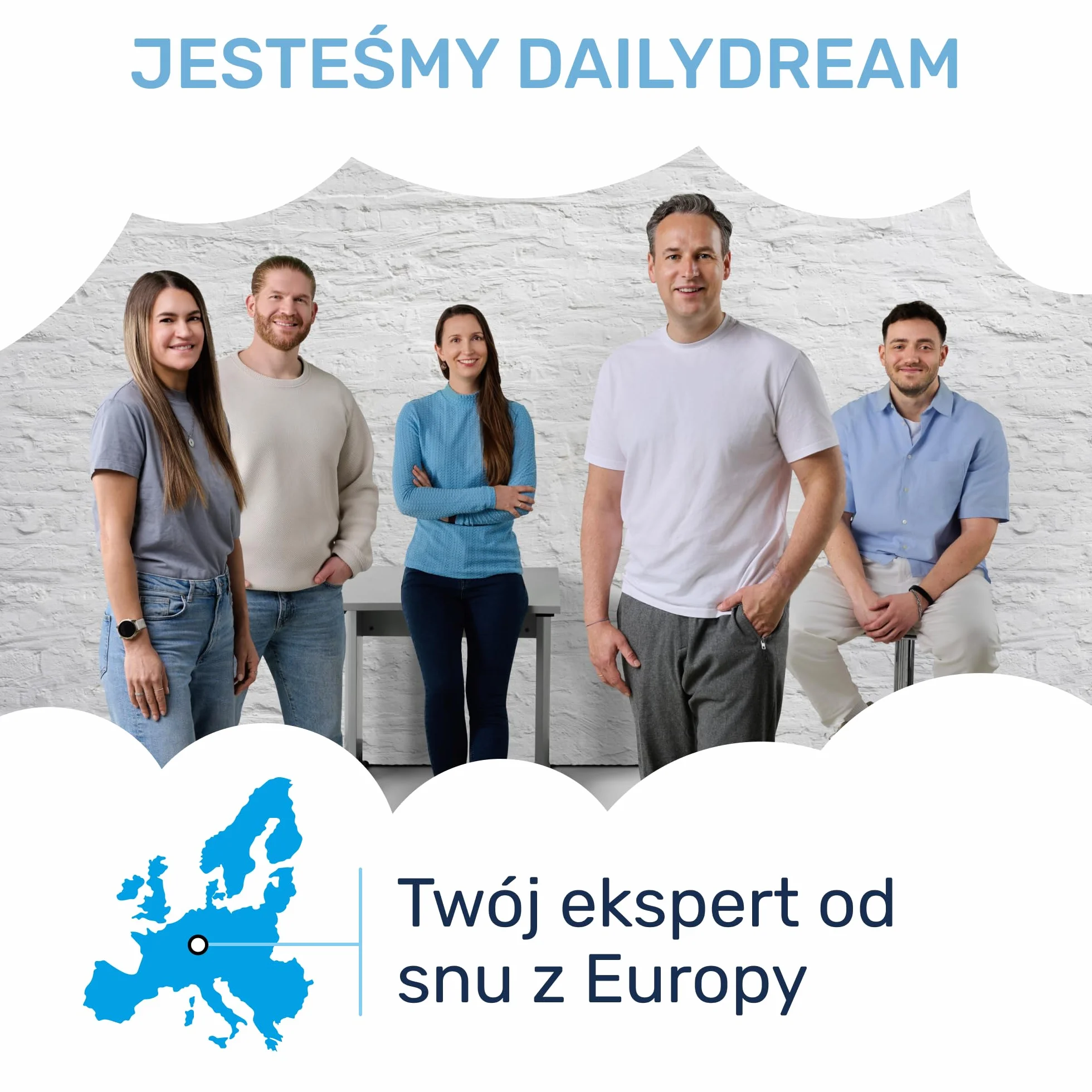 Materac nawierzchniowy wiskoelastyczny Dailydream „Model M” z efektem pianki zapamiętującej kształt, 100x200x5cm, Edition “Clean Ocean”
