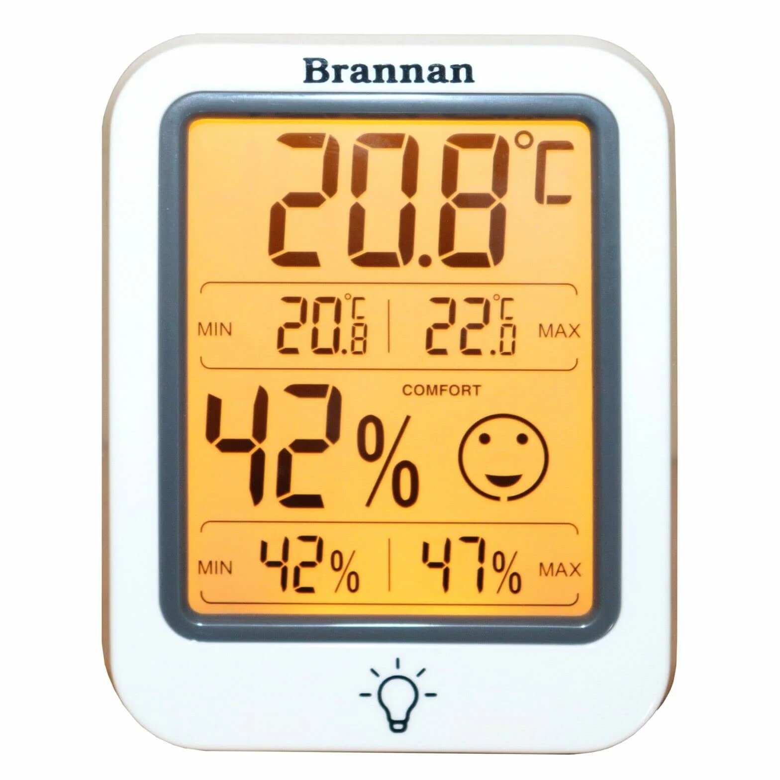 Cyfrowy termometr do wnętrz z dokładnym higrometrem temperatury otoczenia, maks. min nagrywania, podświetlany wyświetlacz LCD, do domu, biura, pokoju dziecięcego, szklarni