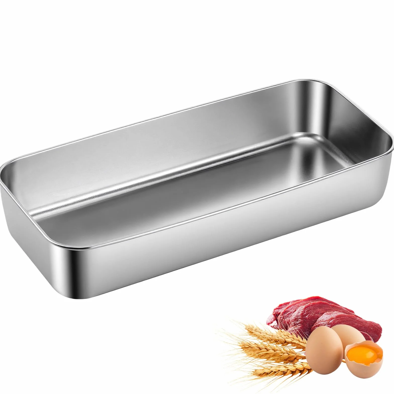 Blacha do pieczenia ze stali nierdzewnej 1,4 kg 33,4 x 15 x 6,3 cm