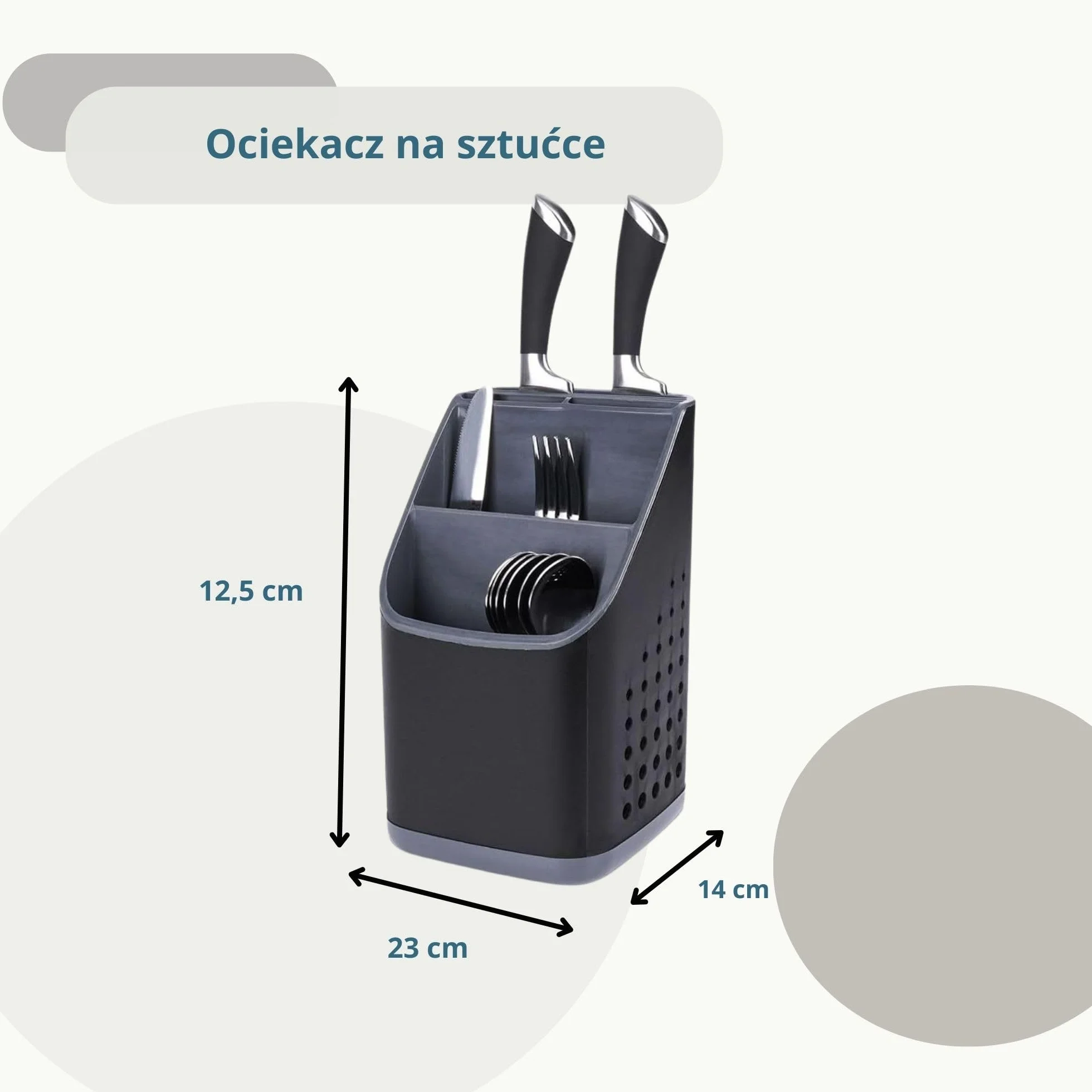 OCIEKACZ SUSZARKA POJEMNIK ORGANIZER NA SZTUĆCE