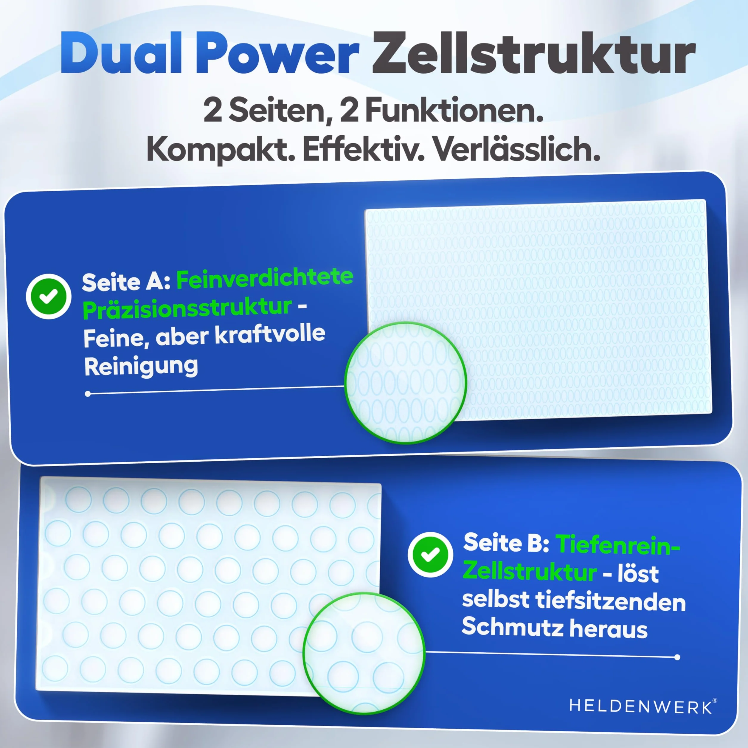 HELDENWERK® Magic Eraser Gąbka do ścierania brudu 18+2 sztuk bardzo trwała