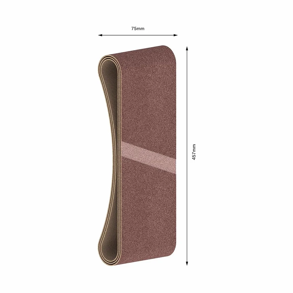 Bosch 3x Pas ścierny PRO Paint on Wood and Hardwood X440 do szlifierek (do Farba na drewnie, Twarde drewno, 75 x 457 mm, Ziarnistość 80, Professional Akcesoria szlifierka taśmowa)