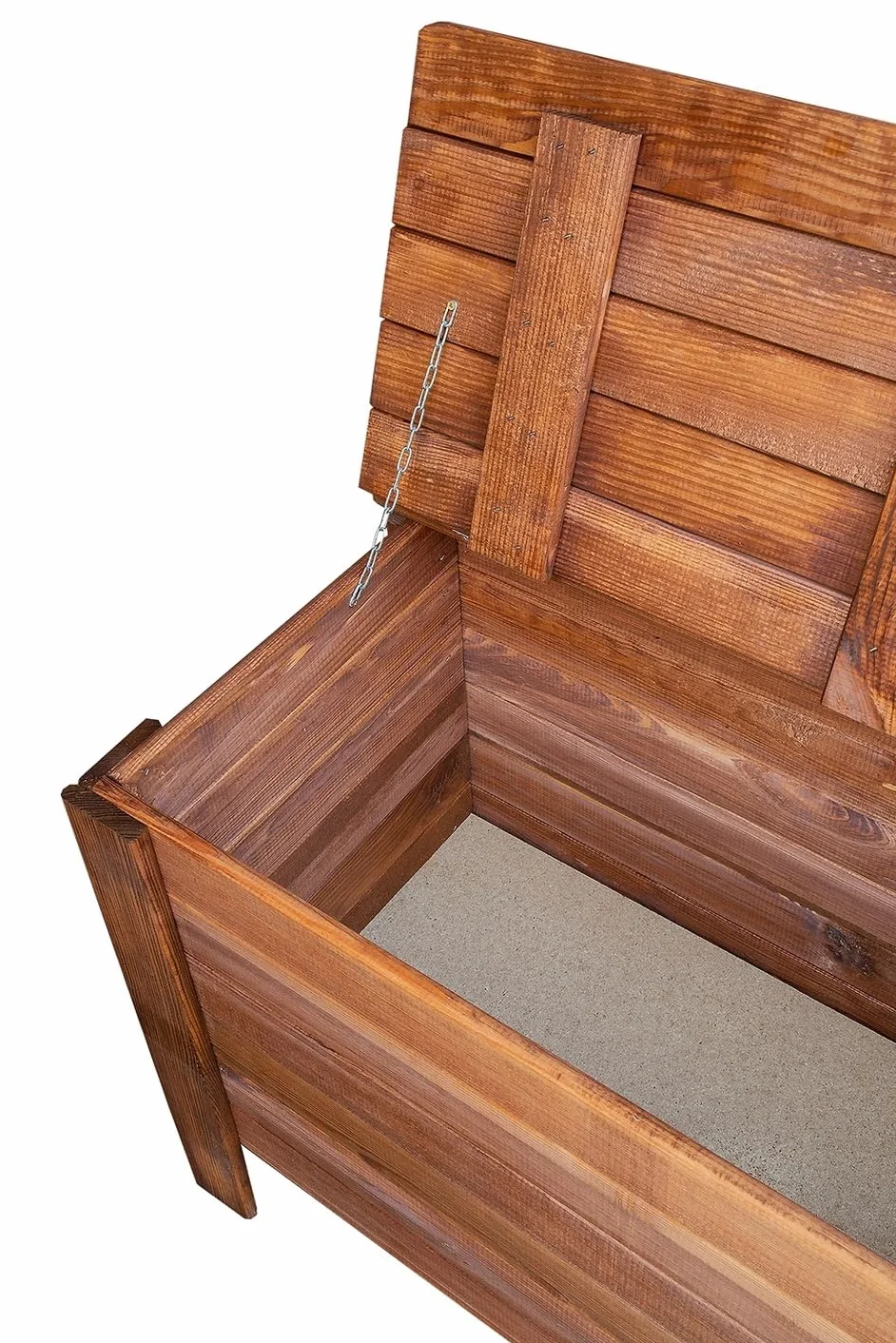 Skrzynia Ogrodowa 80x52x40 cm Brązowa Drewno Sosnowe Lite Przechowywanie Narzędzia Poduszki Wodoodporna Meble Ogrodowe