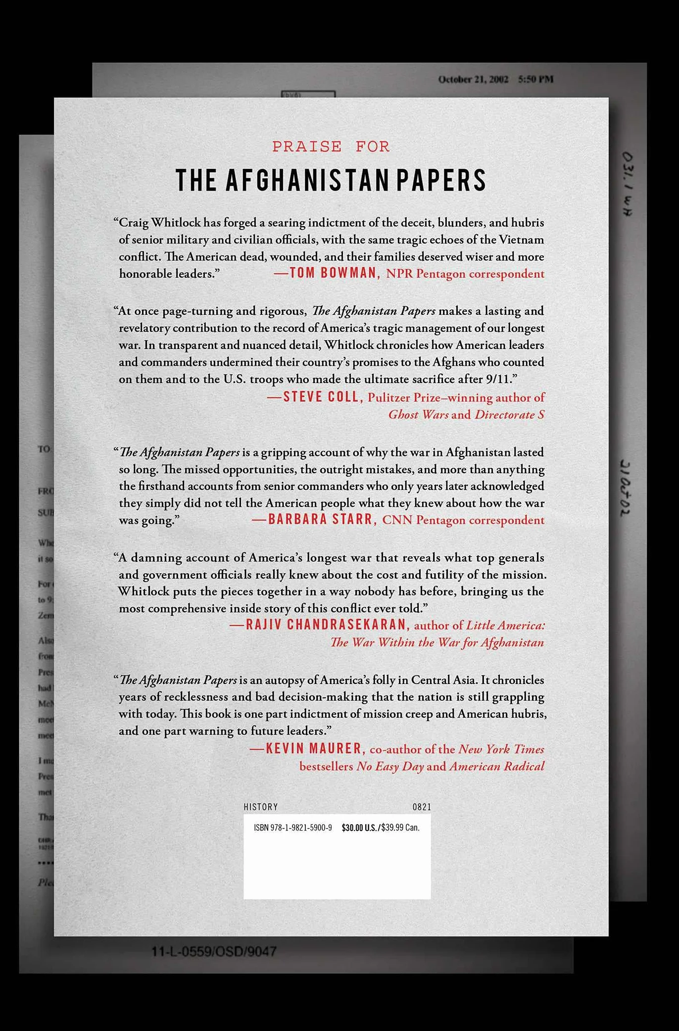 The Afghanistan Papers: A Secret History of the War