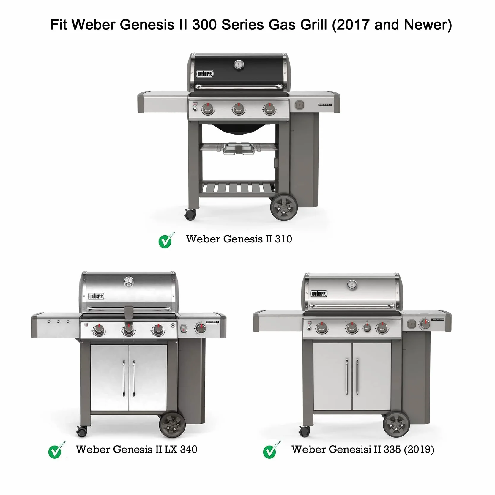 onlyfire Pręty smakowe ze stali nierdzewnej do Weber Genesis II E310, LX E-340 / S-340, zamiennik prętów smakowych płyty grzewczej grilla gazowego do Weber Genesis II serii 300 (panel sterowania