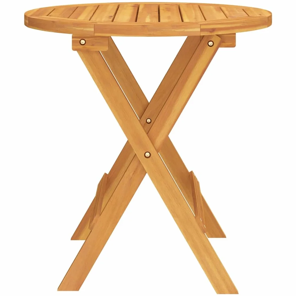 vidaXL Stolik bistro, Ø46x47 cm, lite drewno akacjowe