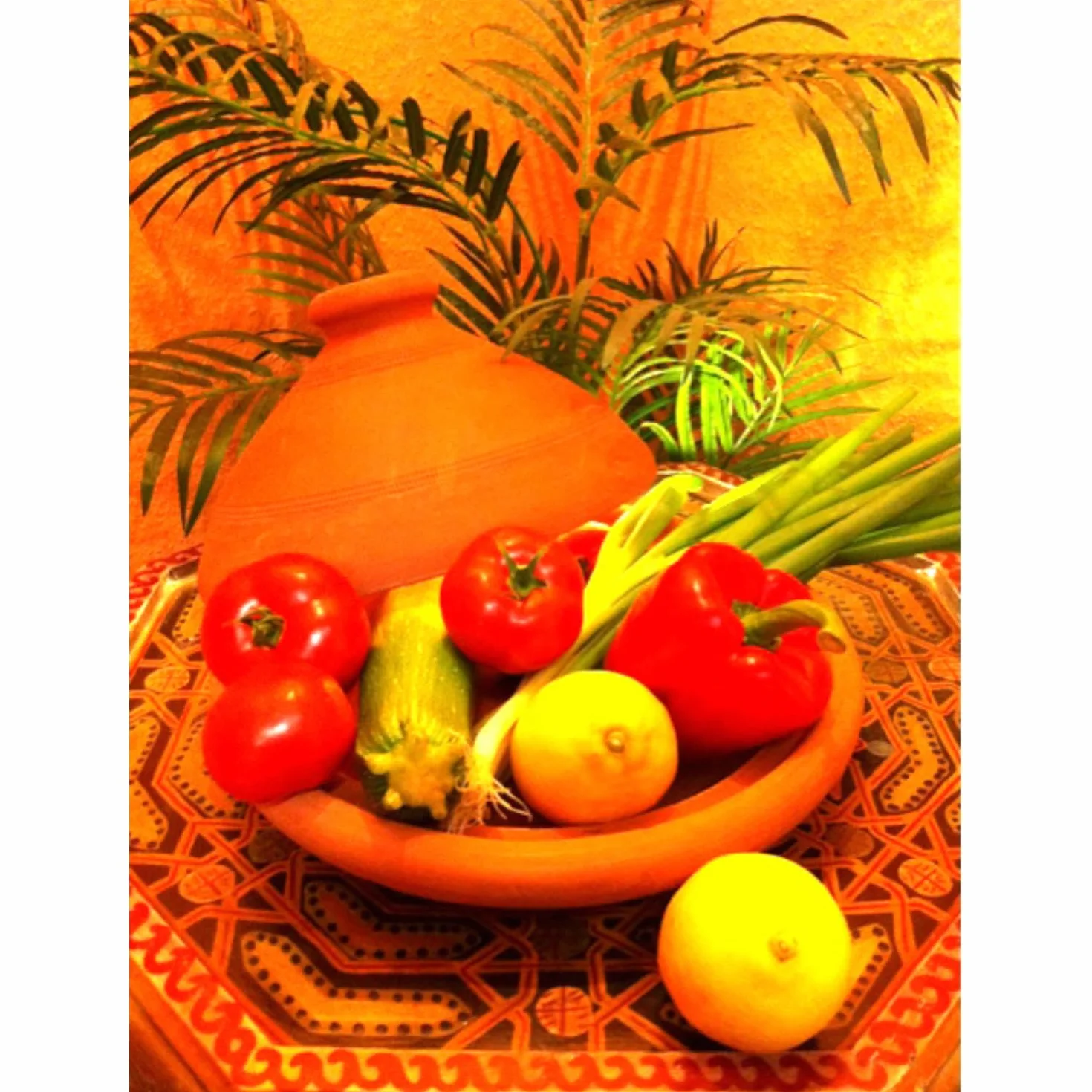 Marrakesch Orient & Mediterran Interior Marokański tadżin Tuareg 30 cm wraz z podgrzewaczem