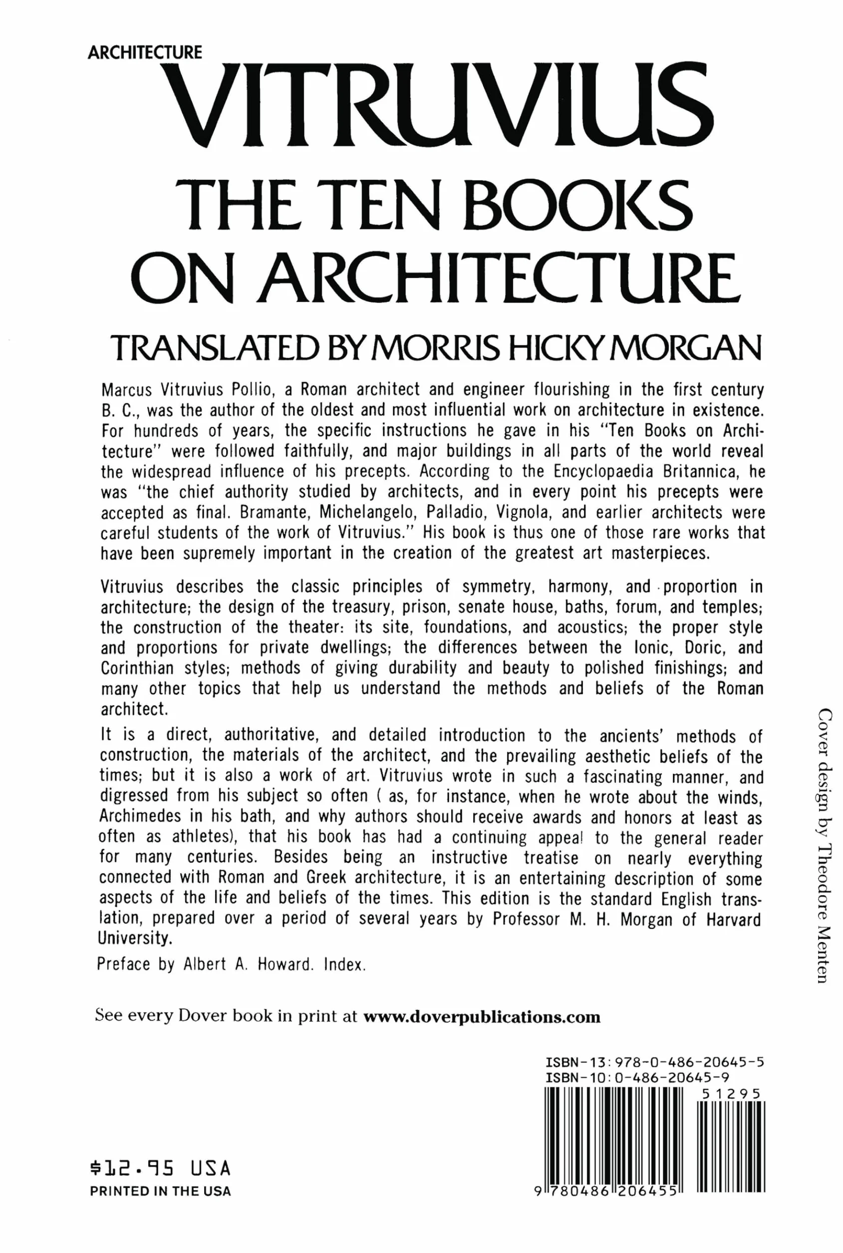 The Ten Books on Architecture: Volume 1