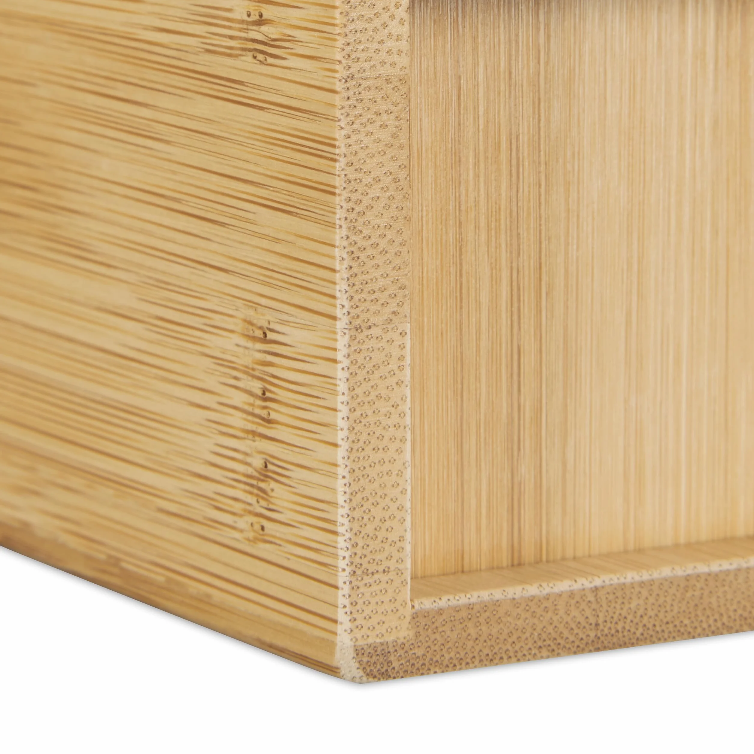 Relaxdays, naturalny kubek na szczoteczki do zębów, prostokątny, naturalny design, łazienka kubek na zęby, bambus powlekany PU, wys. x szer. x gł.: 11 x 6,5 x 6,5 cm, 6,5 x 6,5 x 11 cm