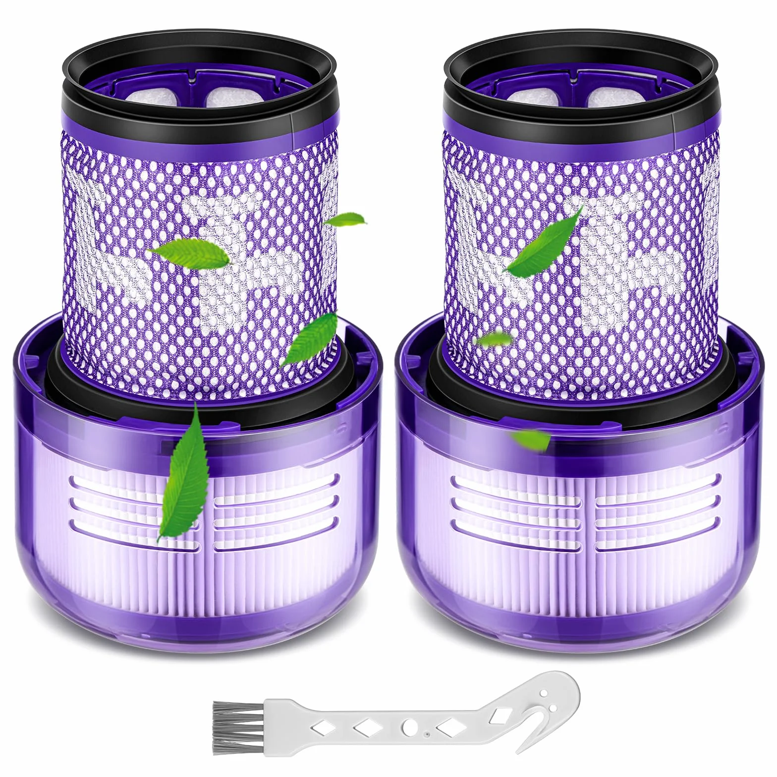 Dyson V12 Filtr Hepa - 2 Pack Części Zamienne do Detect Slim Absolute/Total Clean/Extra/Fluffy Odkurzacza, 971517-01