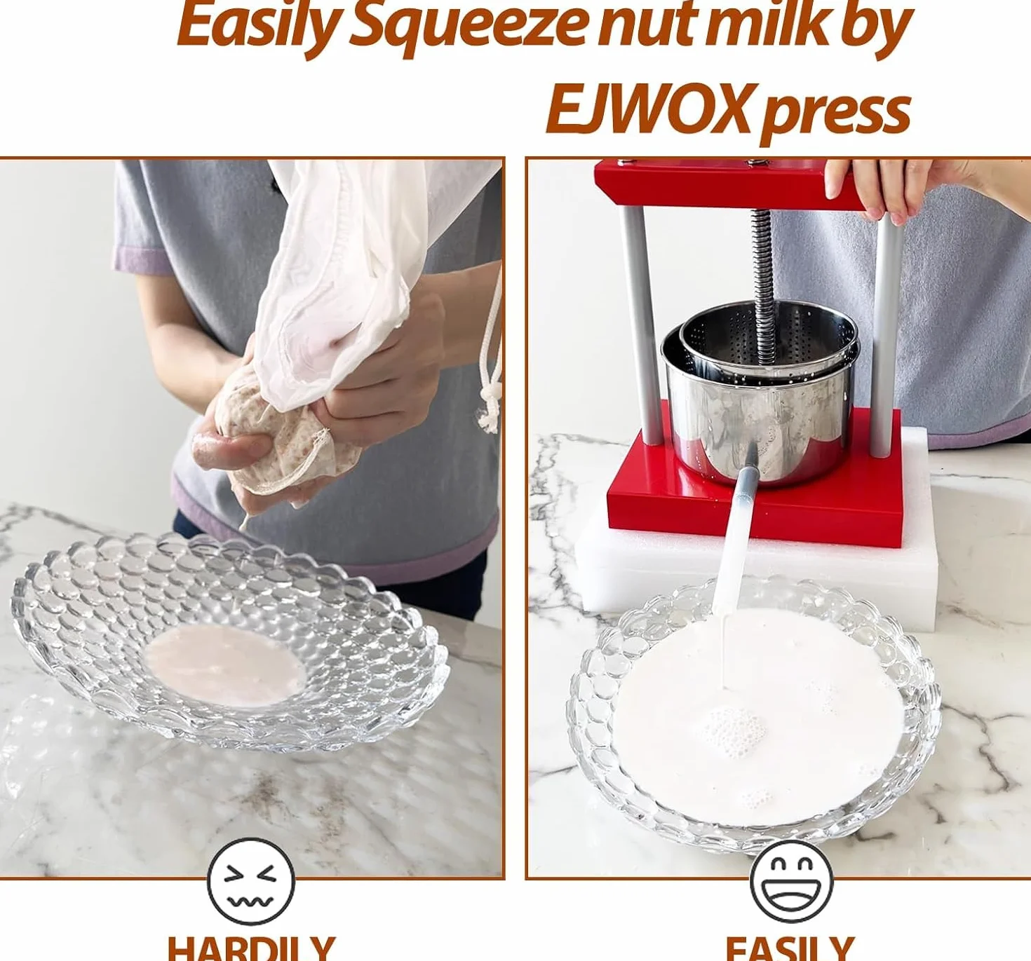 SQUEEZE master Prasa do owoców 1,6 galona 6 l stal nierdzewna i żelazo