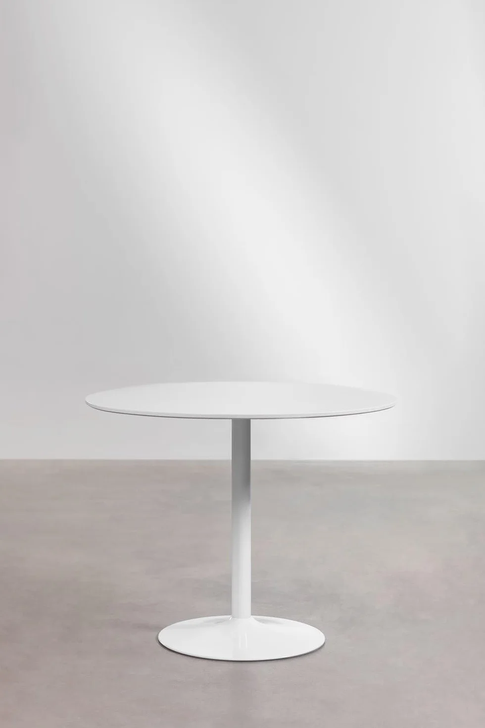 SKLUM Okrągły stół do jadalni z płyty MDF i metalu Yvetta Ø90 cm