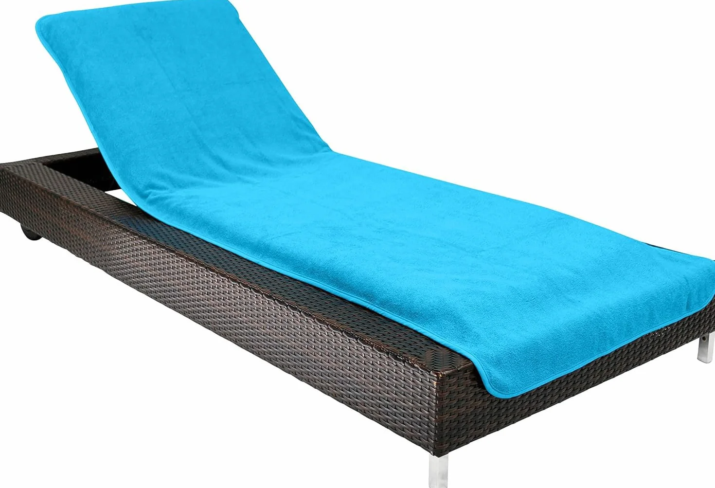Brandsseller Pokrowiec ochronny na leżak ogrodowy, plażowy, ręcznik frotte, ok. 75 x 200 cm – turkusowy