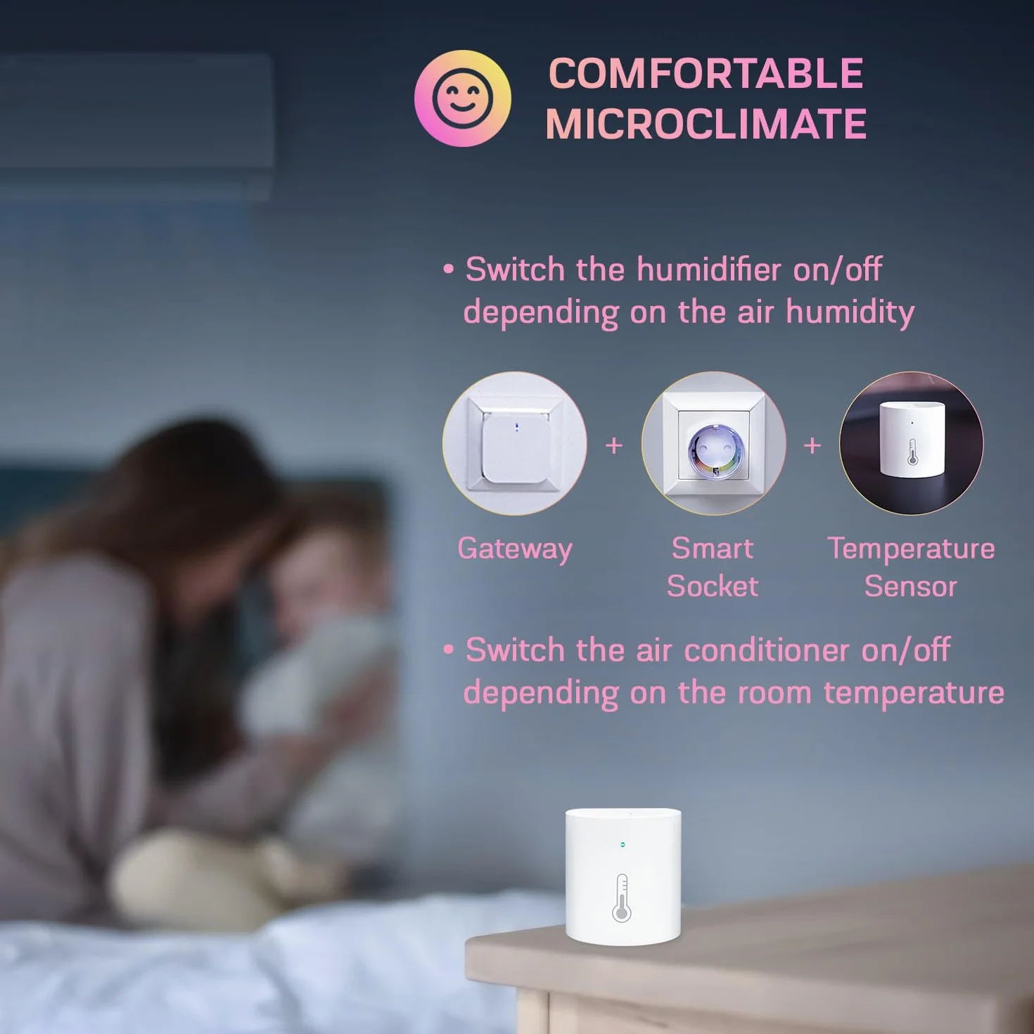 Nous E5 Czujnik temperatury termometr Alexa ZigBee, inteligentny termometr higrometr, czujnik temperatury Alexa inteligentny termometr domowy, TUYA smart life ZigBee2MQTT
