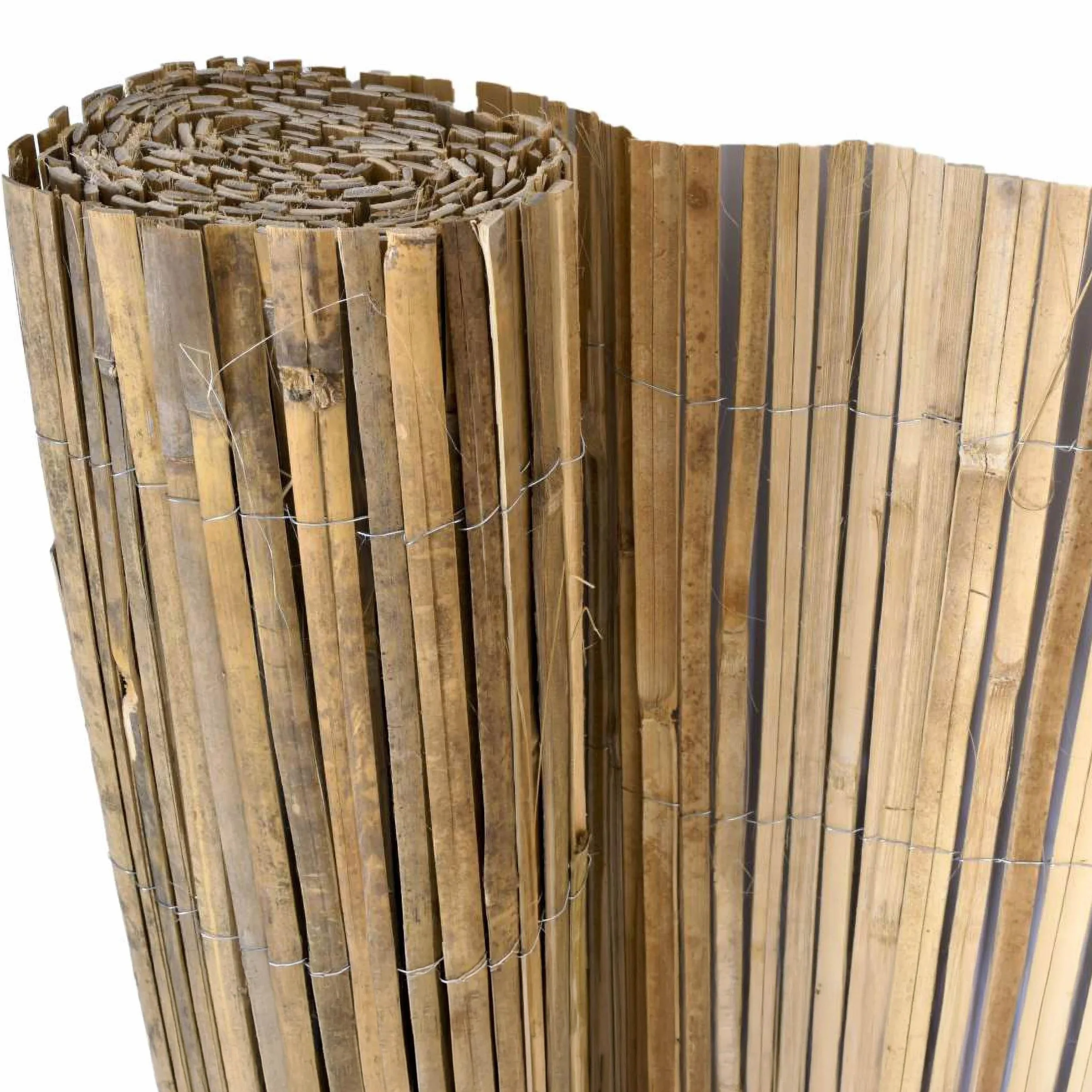 MASKUJĄCA mata bambusowa na płot, OSŁONA balkonowa, ogrodzeniowa, NATURALNA 100x300 cm (A)