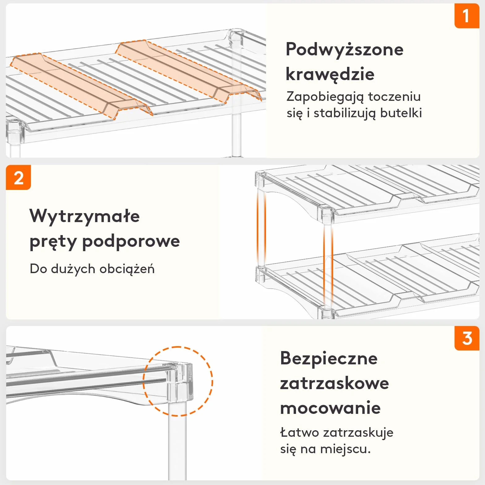 Lifewit Stosowany organizer do przechowywania butelek z wodą, uchwyt na butelki z winem do szafki, plastikowy organizer z dużą komorą na kubki, przezroczysty stojak na wino, uchwyt na kubki i