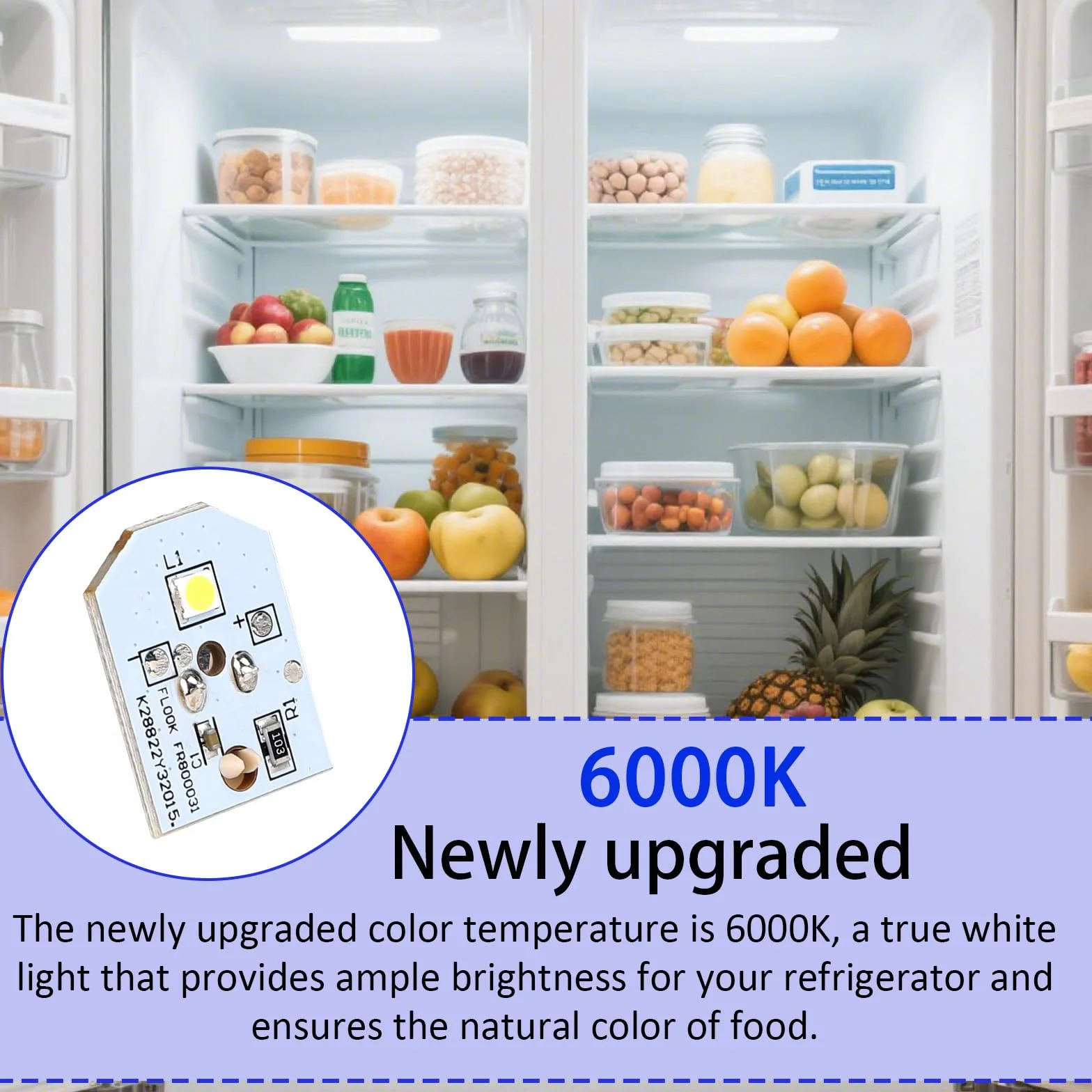 3szt WR55X11132 Oświetlenie Led do GE Lodówki, Wysokiej Jakości Trwałe Zamienniki Oświetlenia Led do GE Lodówki Zamiennik WR55X11132 WR55X26486 PS4704284 3033142 AP6261806 EAP12172918