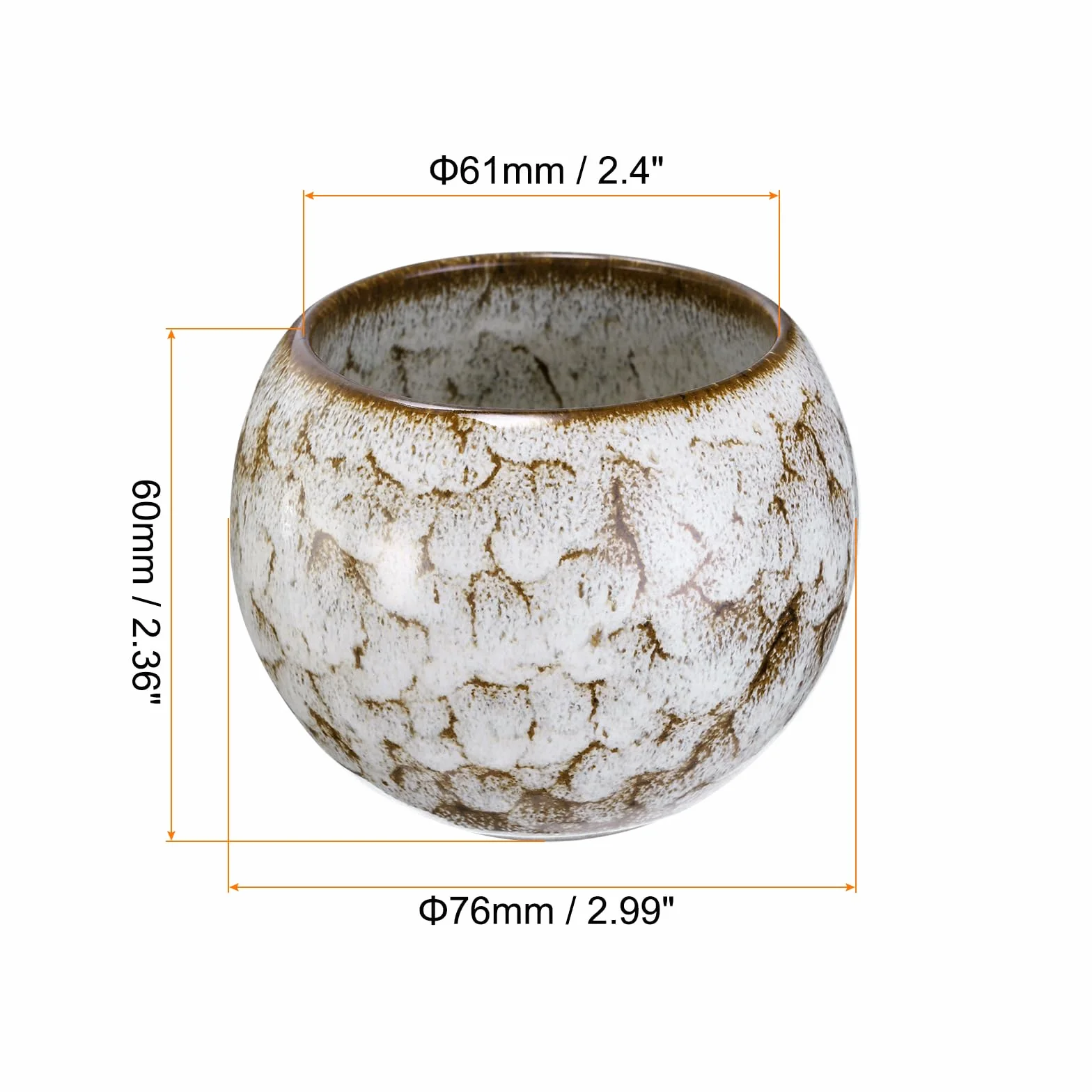 Ceramiczne filiżanki do herbaty chińskie japońskie zestaw Gong Fu 5,07 uncji ręcznie robiony emaliowany
