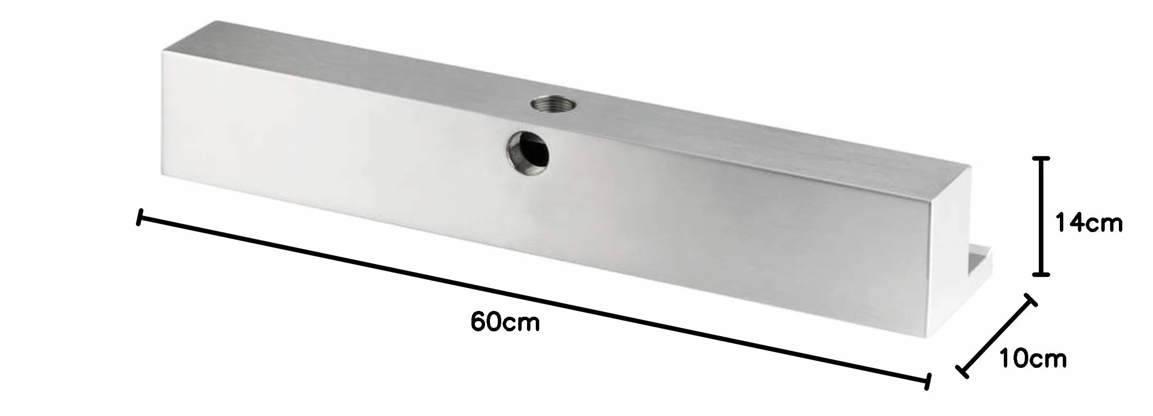 OASE 50585 Wodospad 60 – wodospad ze stali nierdzewnej 60 cm szerokości, do zasłon wodnych na murze i ścianie, do stawu ogrodowego, basenu, fontanny