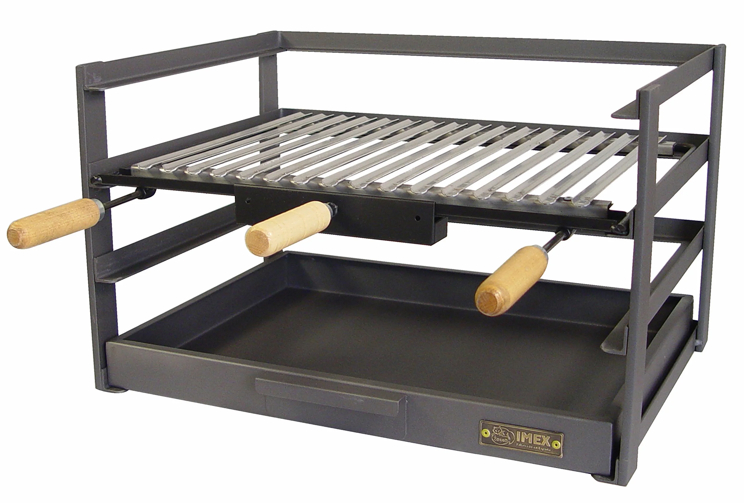 Imex El Zorro Szuflada grillowa z rusztem do grillowania, czarna, 72 x 41 x 35 cm, 71479.0