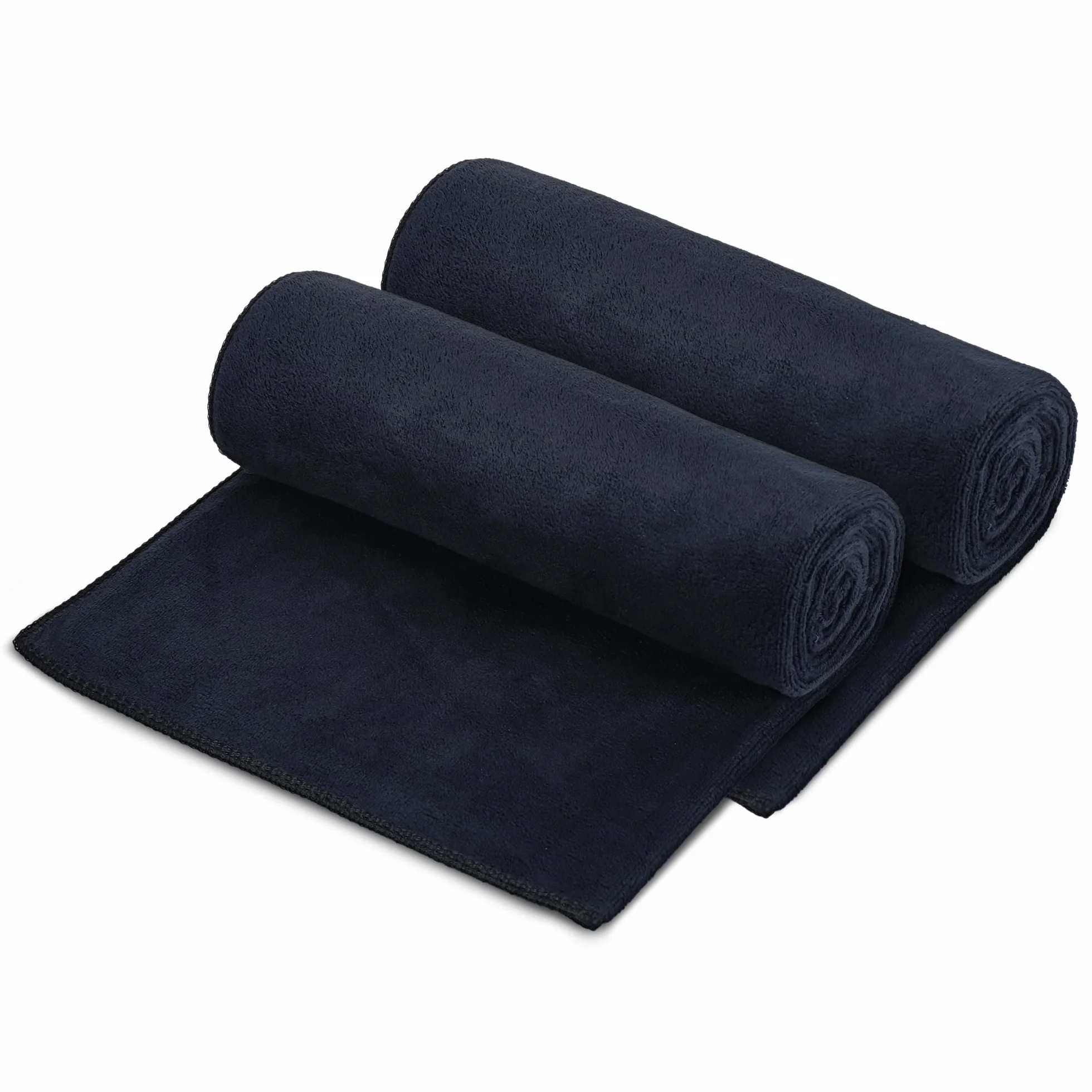 Zestaw 2 ręczników sportowych do studia fitness, 100 x 50 cm, ręcznik z mikrofibry, przyjazny dla skóry, super chłonny, szybkoschnący, sportowy, z mikrofibry, do podróży, fitnessu
