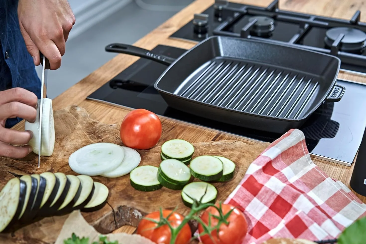 Grillpfanne 26 cm Schwarz, Amerikanische