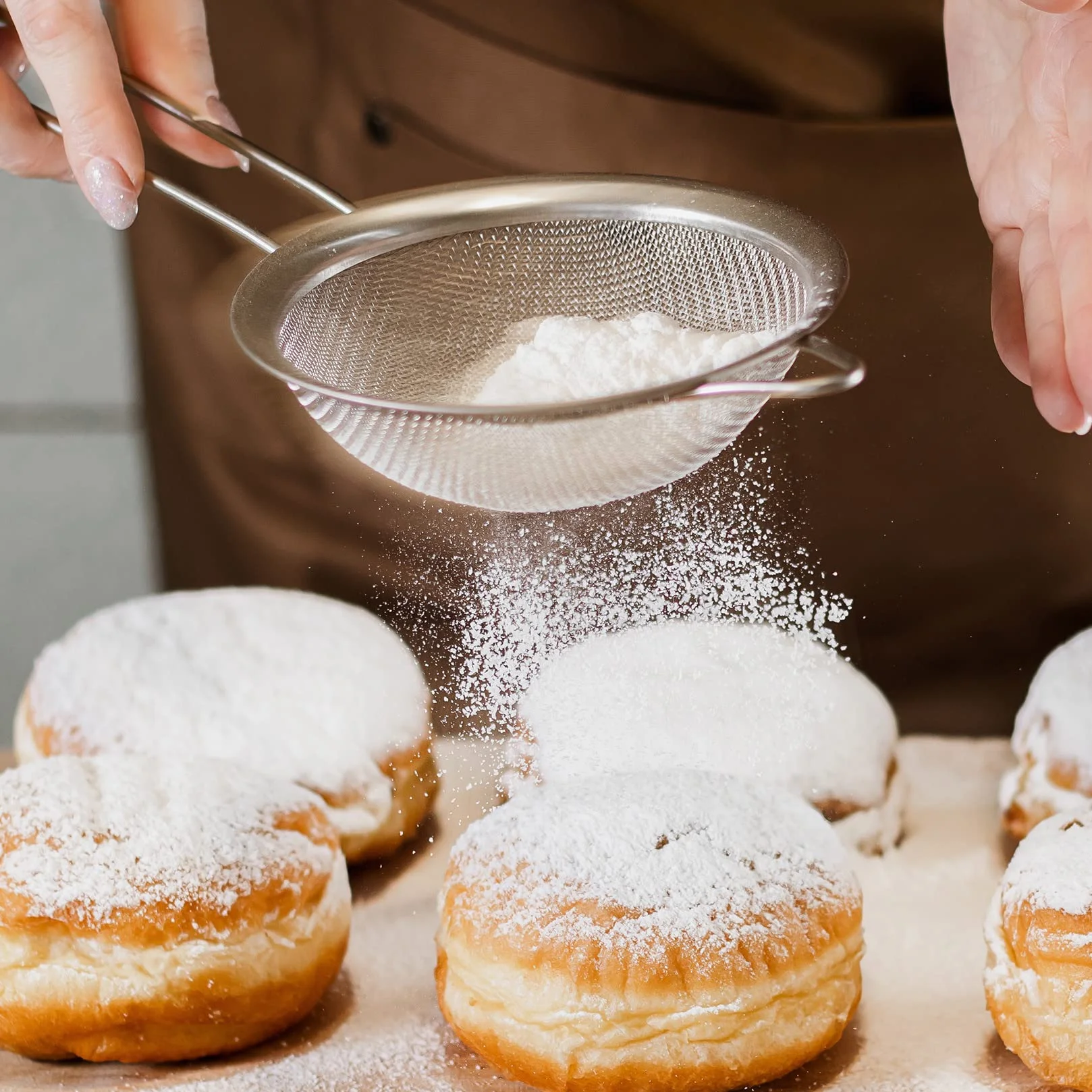 Zestaw 4 sitek kuchennych ze stali nierdzewnej, sitko do makaronu, sitko do makaronu, sitko domowe, drobne sitko, sitko do mąki ze stali nierdzewnej do kuchni