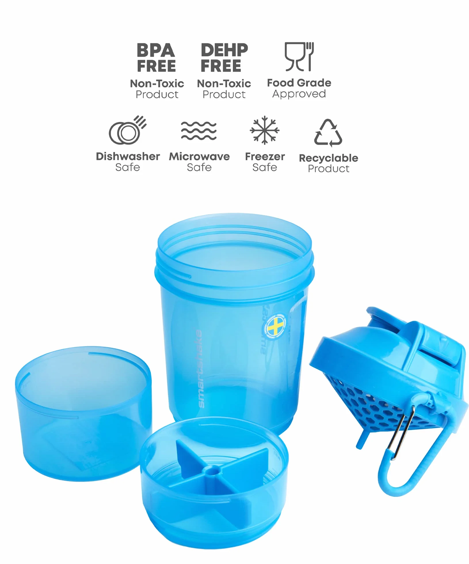Smartshake O2GO ONE Shaker Suplement, Deep Rose