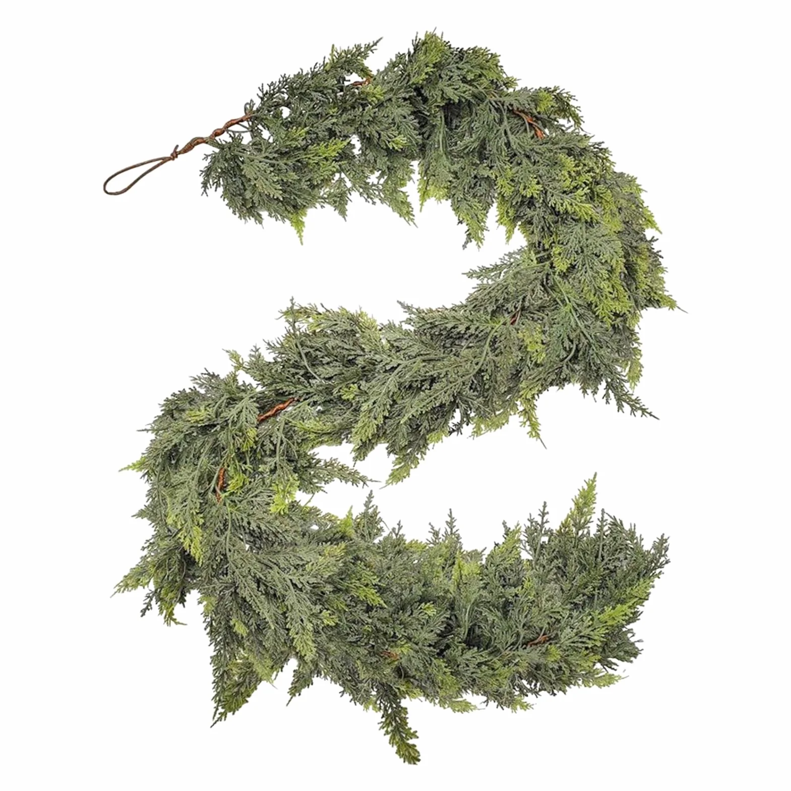 Świąteczna girlanda cedrowa, elastyczna konstrukcja, 1,8 m, Cedar Holiday Garland, realistyczna winorośl zieleni, odporna na kurz, do kominków okienne ramy schodowe stół Mantel
