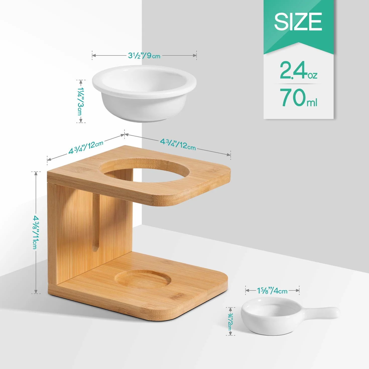 ComSaf Zestaw 1 ceramicznego palnika olejków eterycznych, podgrzewacz do topienia pachnącego wosku z uchwytem na świece typu tealight, dekoracyjny palnik aromaterapeutyczny, do domu, biura, na
