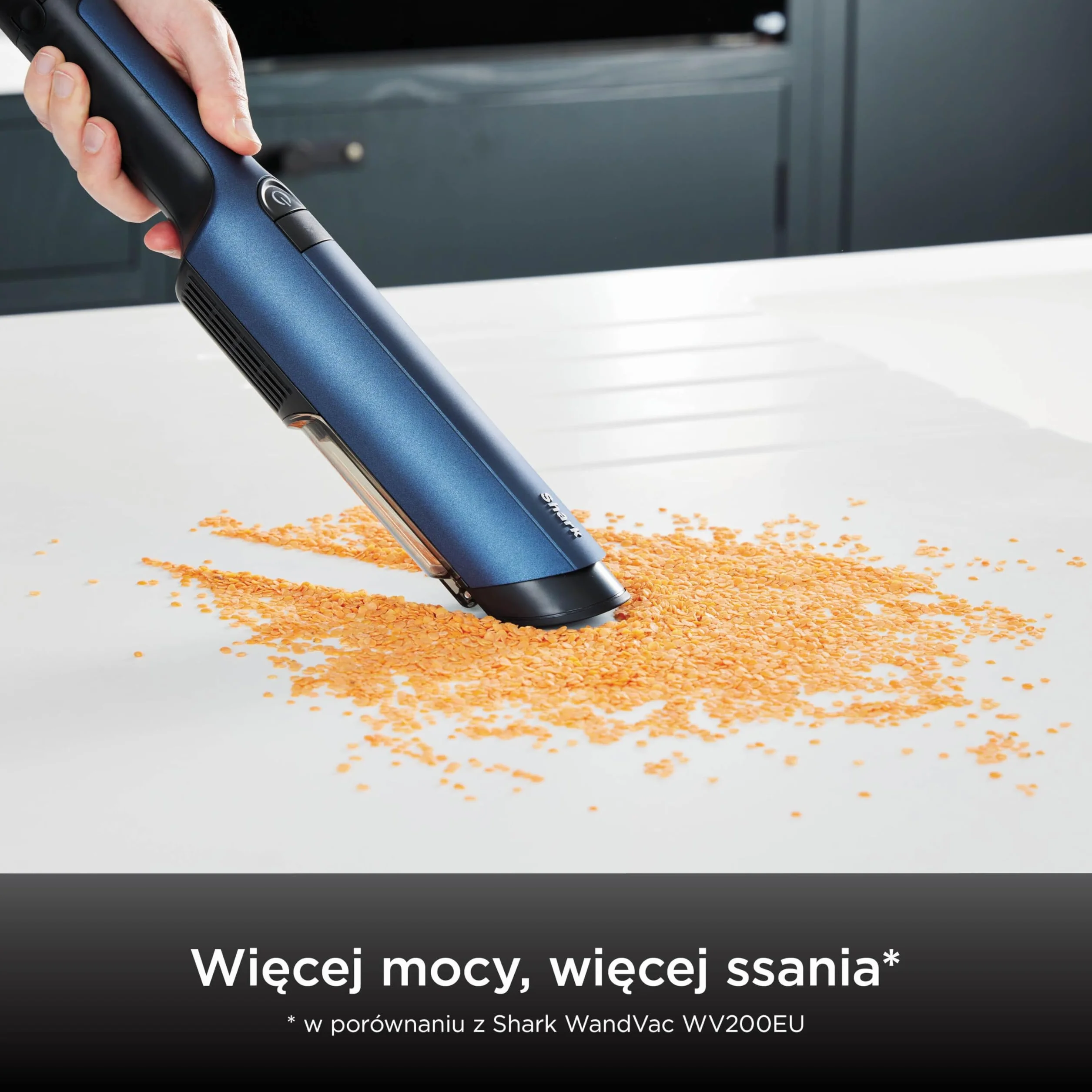 Shark WandVac 2.0 bezprzewodowy mini odkurzacz ręczny, mały i lekki, wydajny akumulatorowy odkurzacz ręczny z końcówką szczelinową/szczotką do kurzu i nasadką do różnych powierzchni, niebieski WV270EU