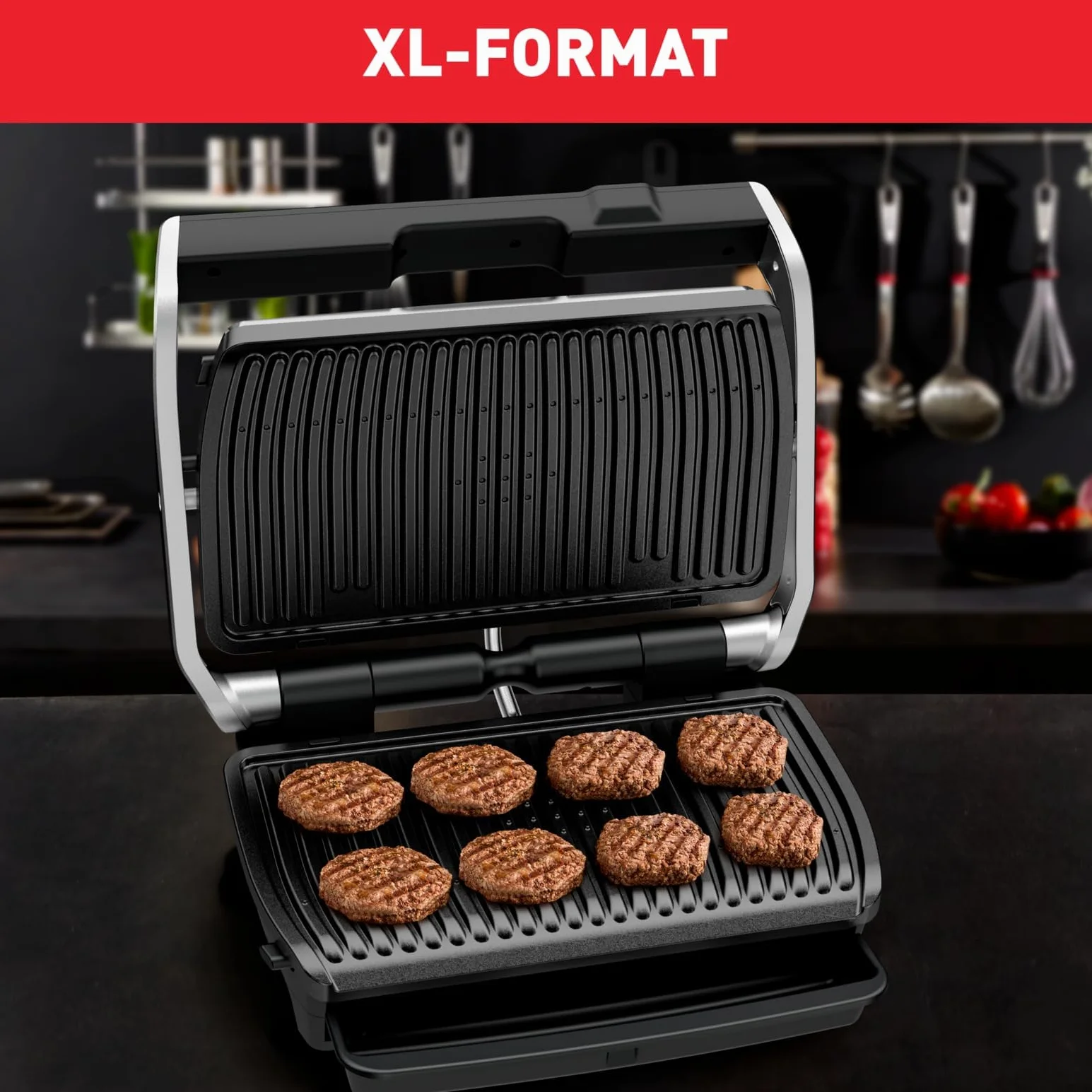 Tefal Gc760D Grill, Szary/Czarny, ‎44,4 x 34,3 x 18 cm; 7,2 kg