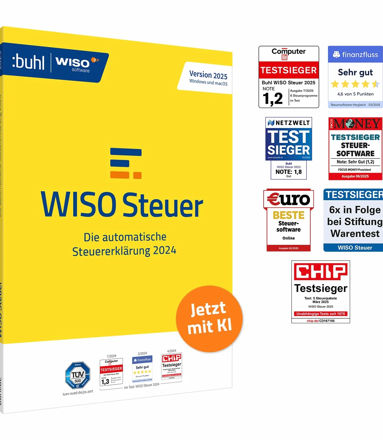 WISO Steuer 2025: Steuererklärung 2024 automatisch gemacht