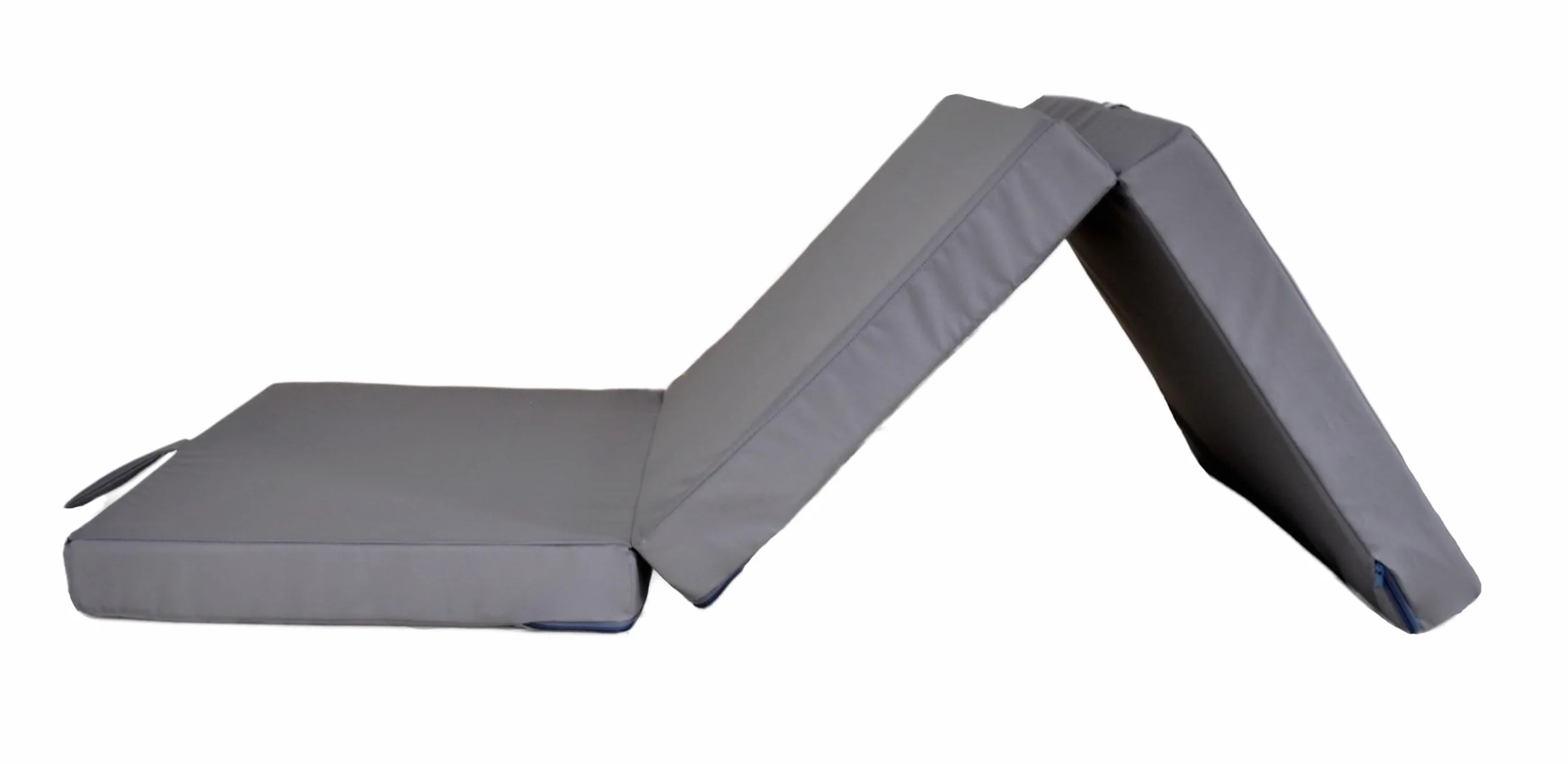 Składany materac 200x60x10 cm Wodoodporny Materac Kempingowy, 3-częściowy, Łóżko polowe, dla gości, Materac podłogowy, Materac do spania, kolor szary