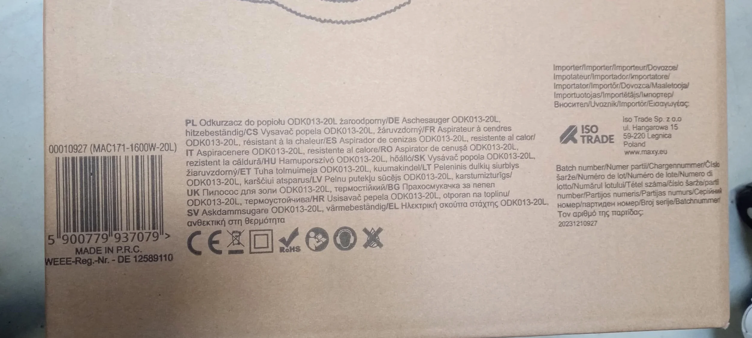 KAMINER 10927 podwójny system filtrujący do popiołu gorącego i zimnego popiołu
