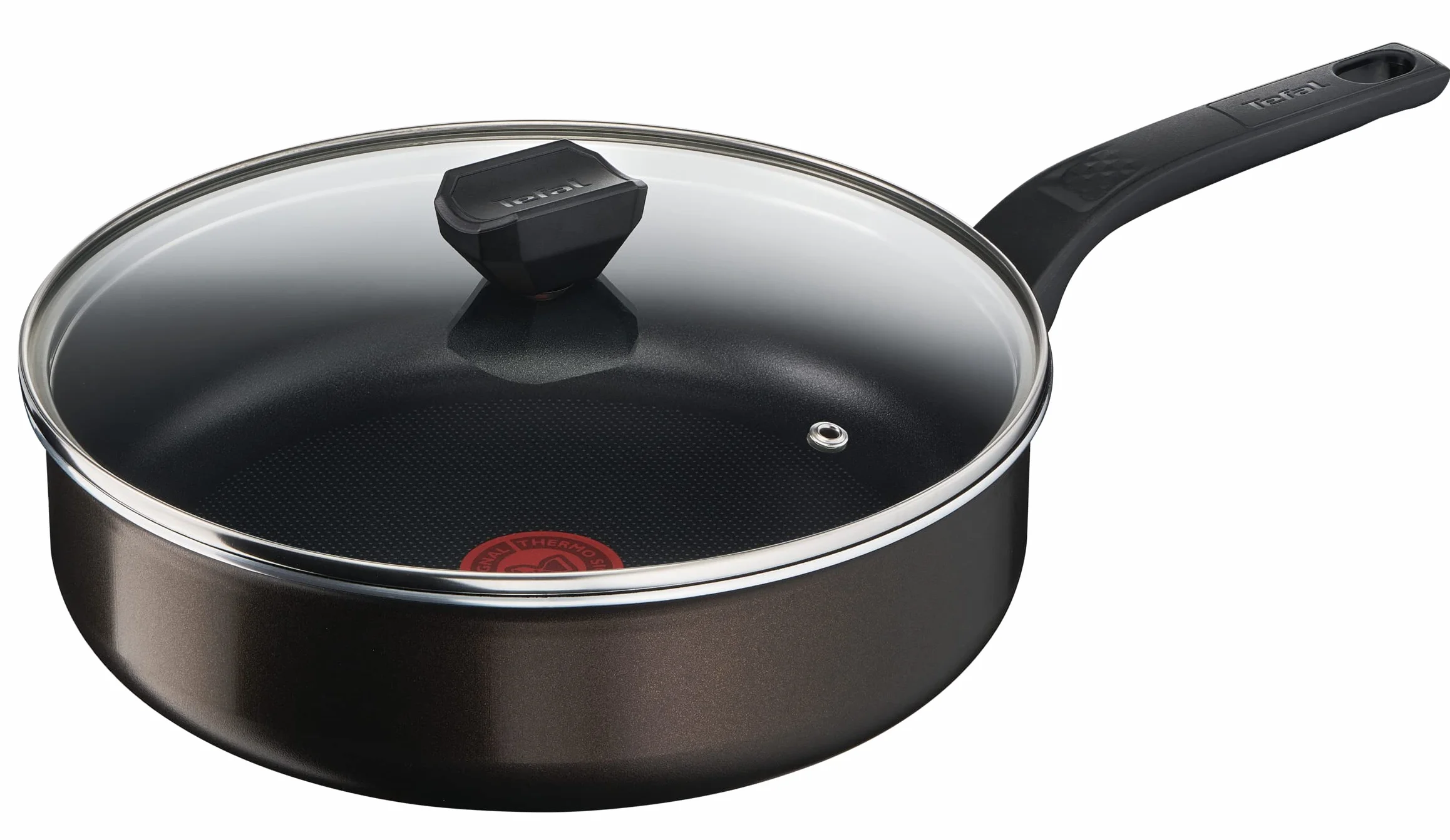 Tefal Sauteuse 24 cm + pokrywa, Wszystkie palniki oprócz indukcji, Powłoka nieprzywierająca, Made in France, Easy Cook&Clean B5543202, Nc
