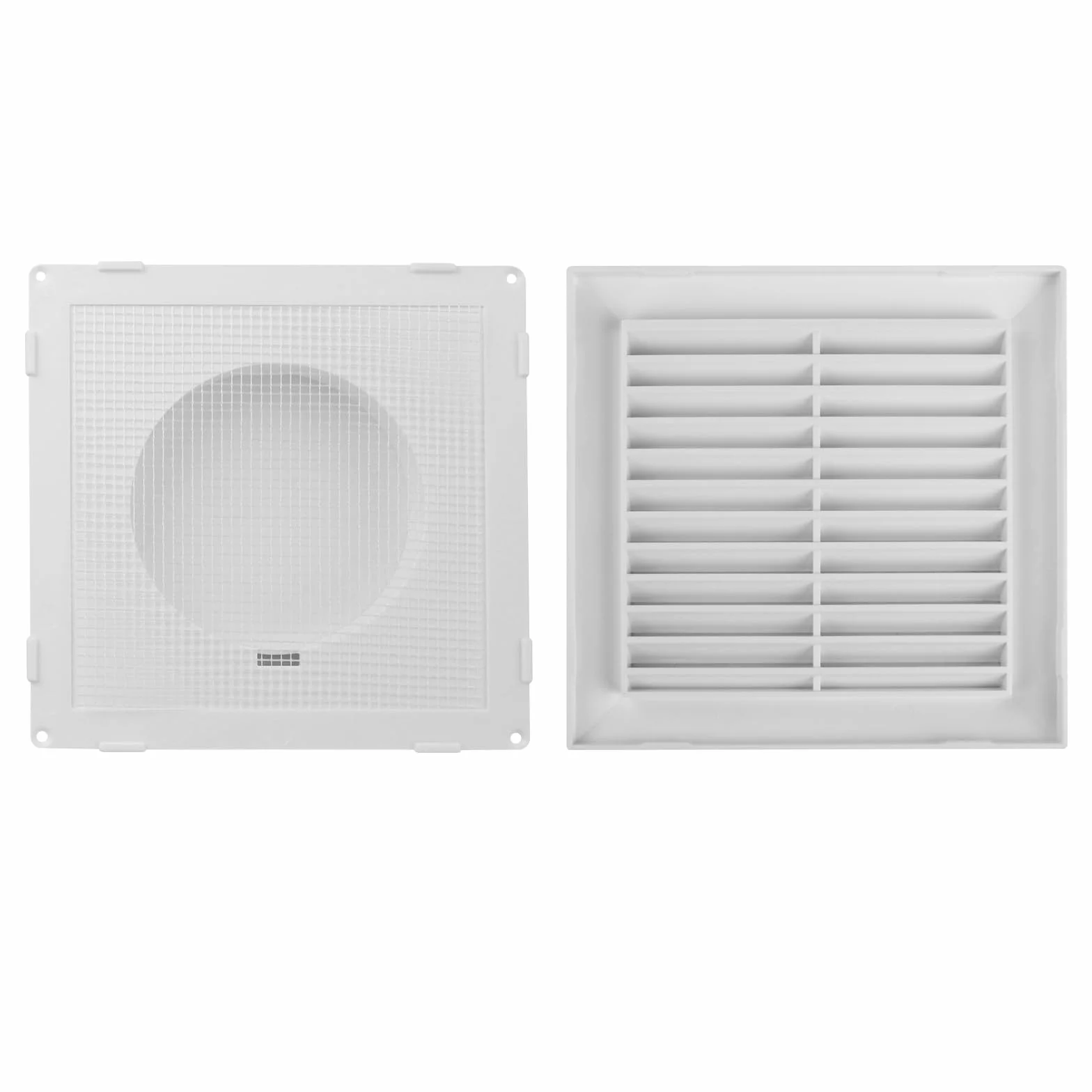 Biała Kratka Wentylacyjna 100 Mm / 4" z Siatką Przeciw Owadom I Okrągłym Łączem Rur Kanałowych/Osłona Wentylacyjna Kanałowa T61