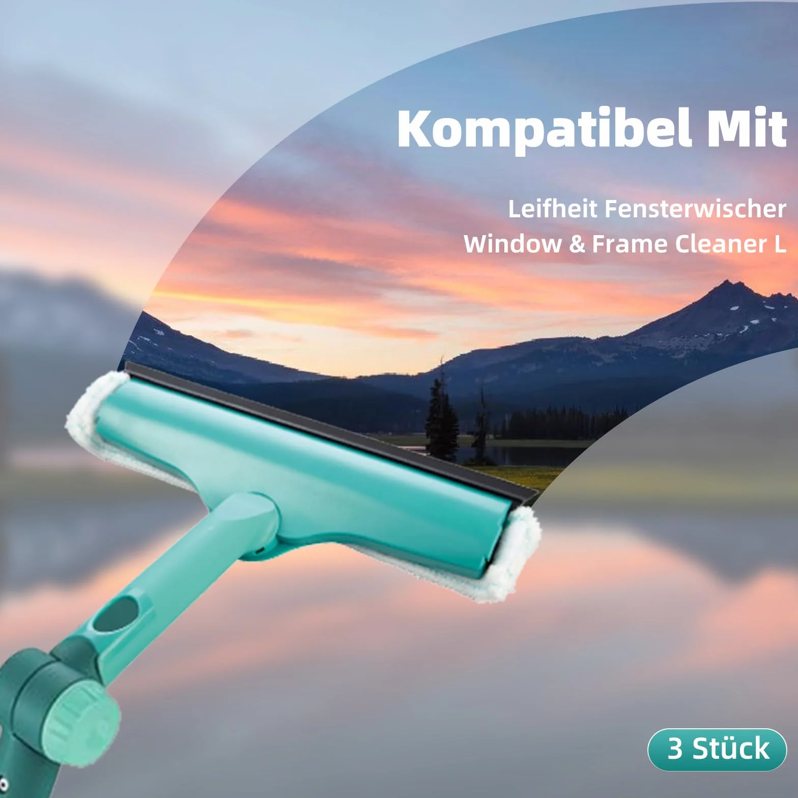 Leifheit Window & Frame Cleaner L zamienny pokrowiec z mikrofibry do myjki okiennej