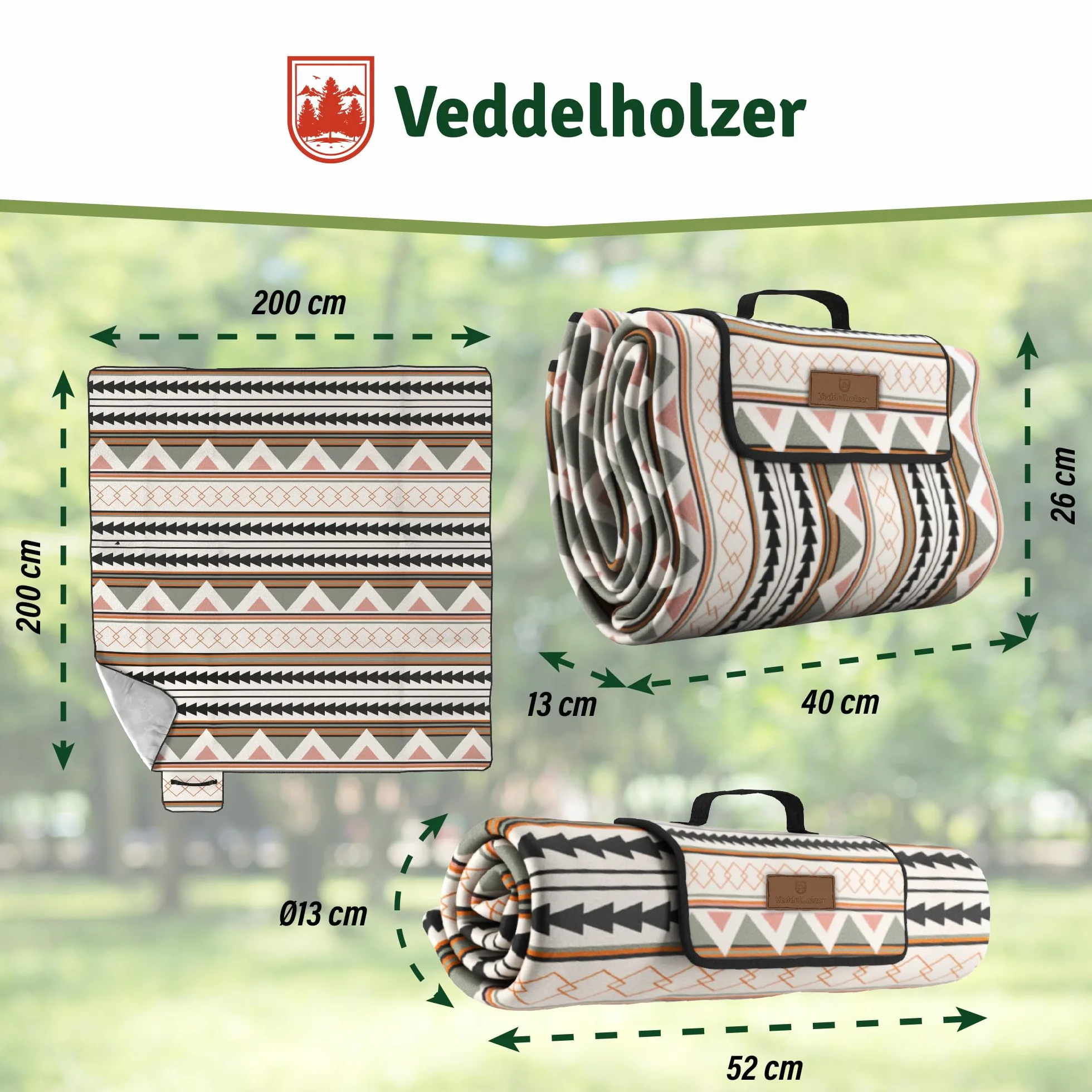 Veddelholzer Koc piknikowy (Boho)