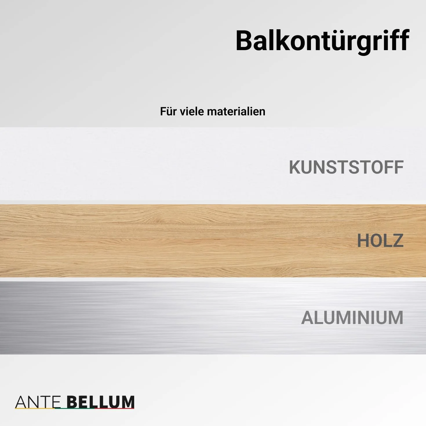 Ante bellum Uchwyt do drzwi balkonowych – uniwersalna aluminiowa klamka do drzwi balkonowych, tarasowych i moskitierowych, uchwyt do drzwi tarasowych wraz ze śrubami, łatwy montaż bez wiercenia (RAL