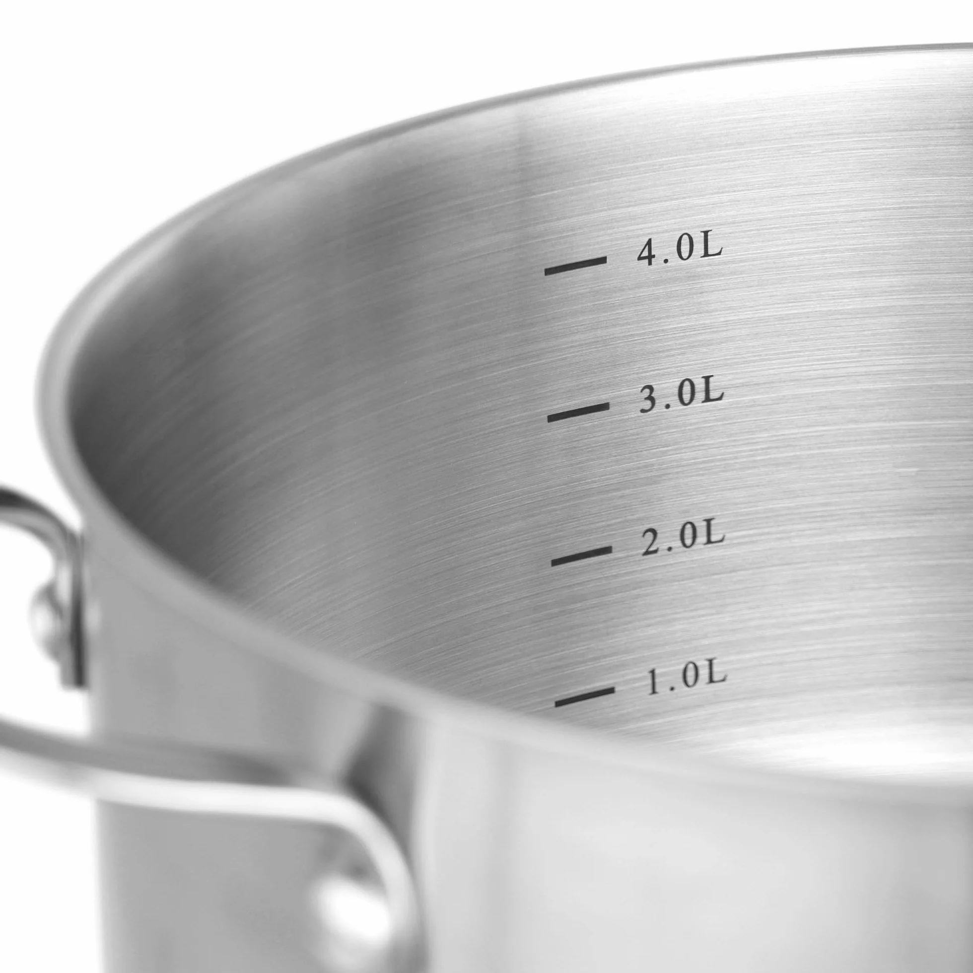 KOPF Clara 8-częściowy zestaw garnków indukcyjnych | nadaje się do piekarnika i zmywarek | zestaw garnków do wszystkich rodzajów kuchenek | 4 garnki, 1 rondel, 3 szklane pokrywki | skala litrów | stal