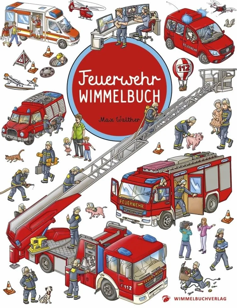 Feuerwehr Wimmelbuch - Das große Bilderbuch ab 2 Jahre: Kinderbücher ab 2 Jahre