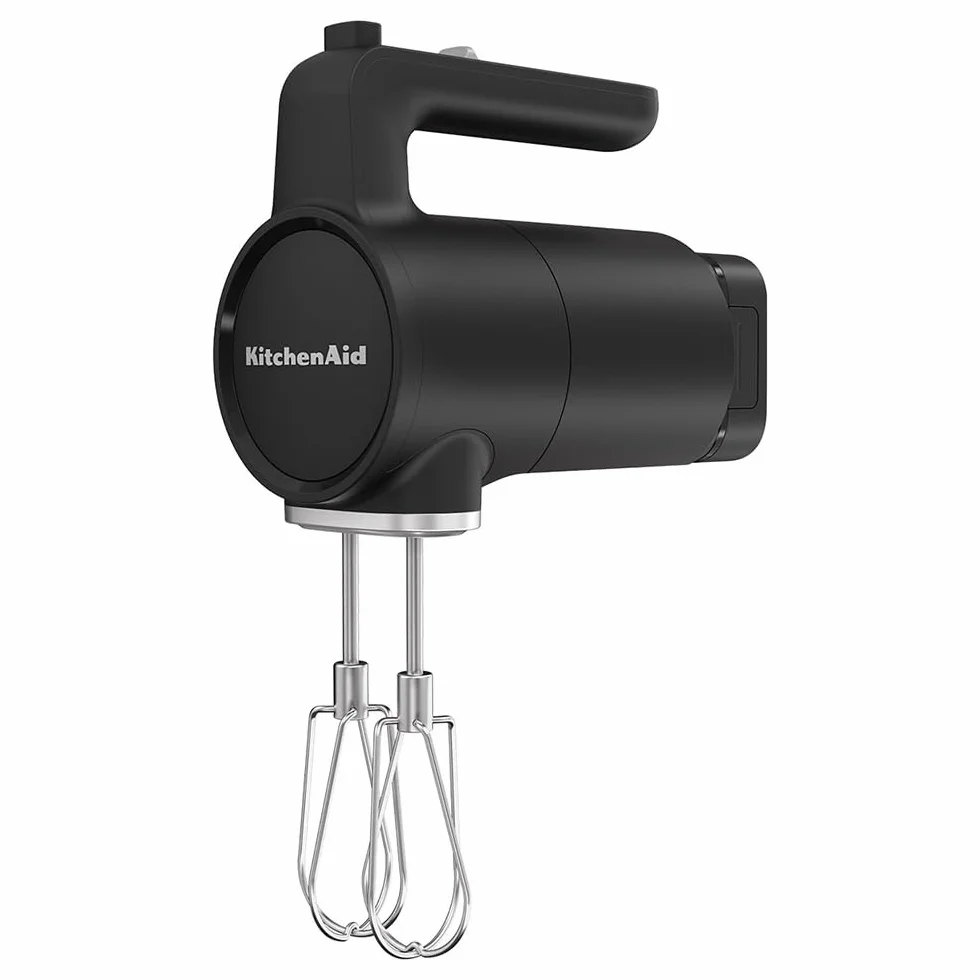 Kitchenaid Bezprzewodowy mikser ręczny Go Cordless - elektryczny mikser z 7 stopniami prędkości, 2 trzepaczki turbo, akumulator w zestawie, czarny