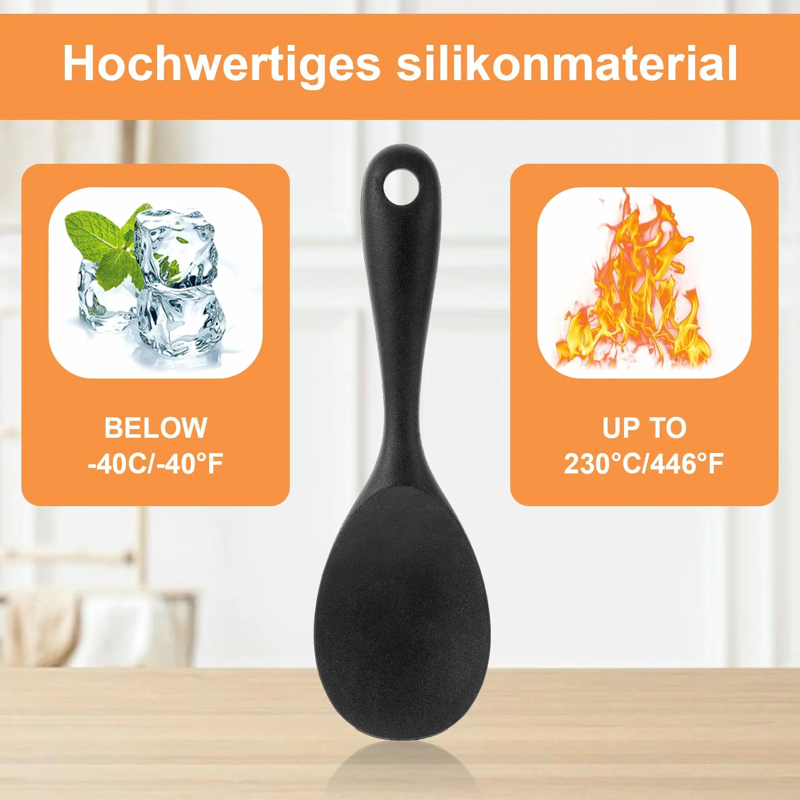 Silikonowe łyżki do ryżu Yuanchu 2 sztuki 22,5 cm nieprzywierające zestaw