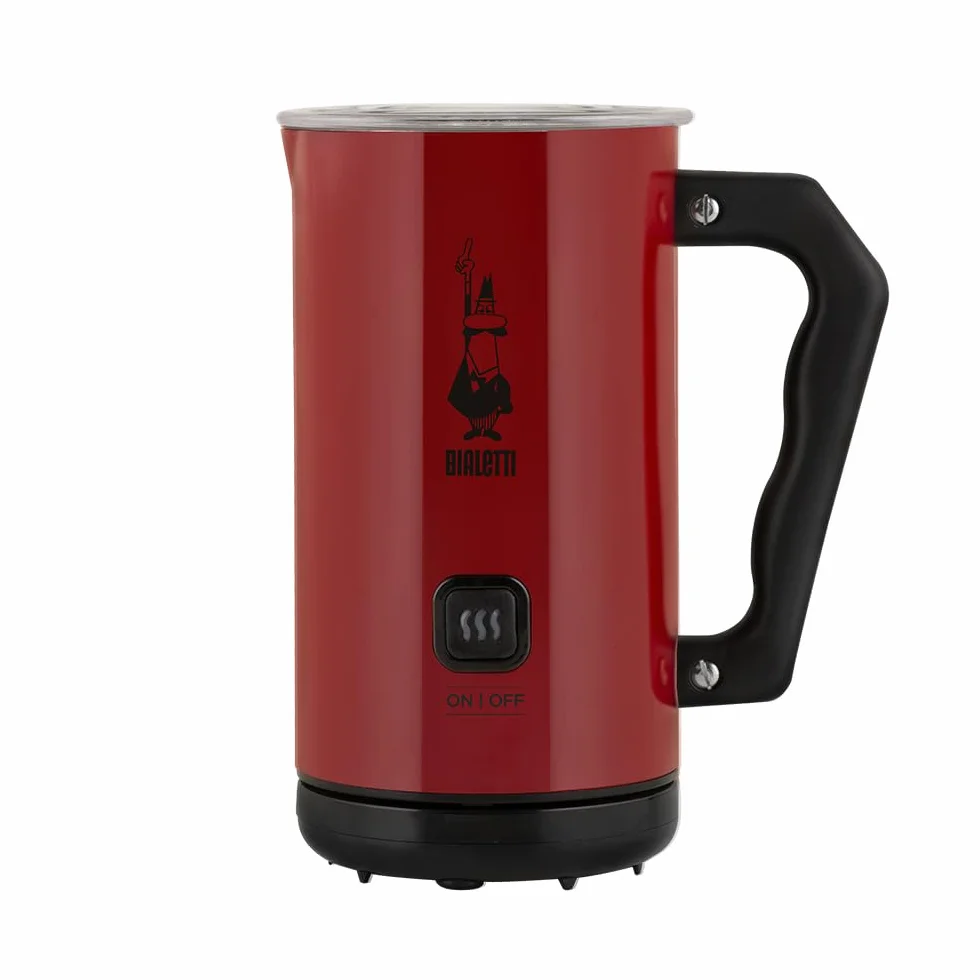 Bialetti Elektryczny Spieniacz do Mleka 150 ml Cappuccino 300 ml Czerwony